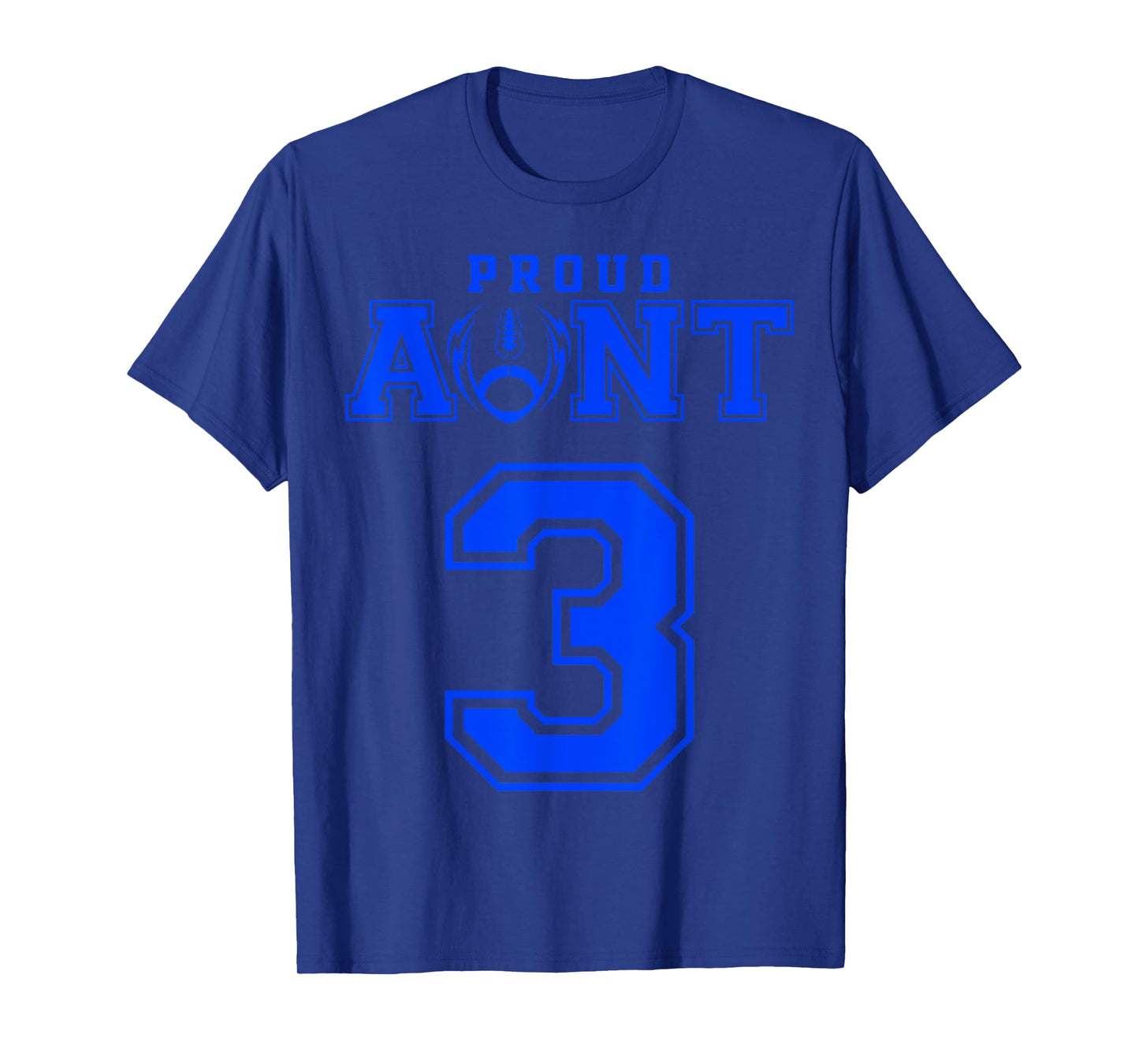 Custom Proud Football Aunt Number 3 B Personalized T-Shirt