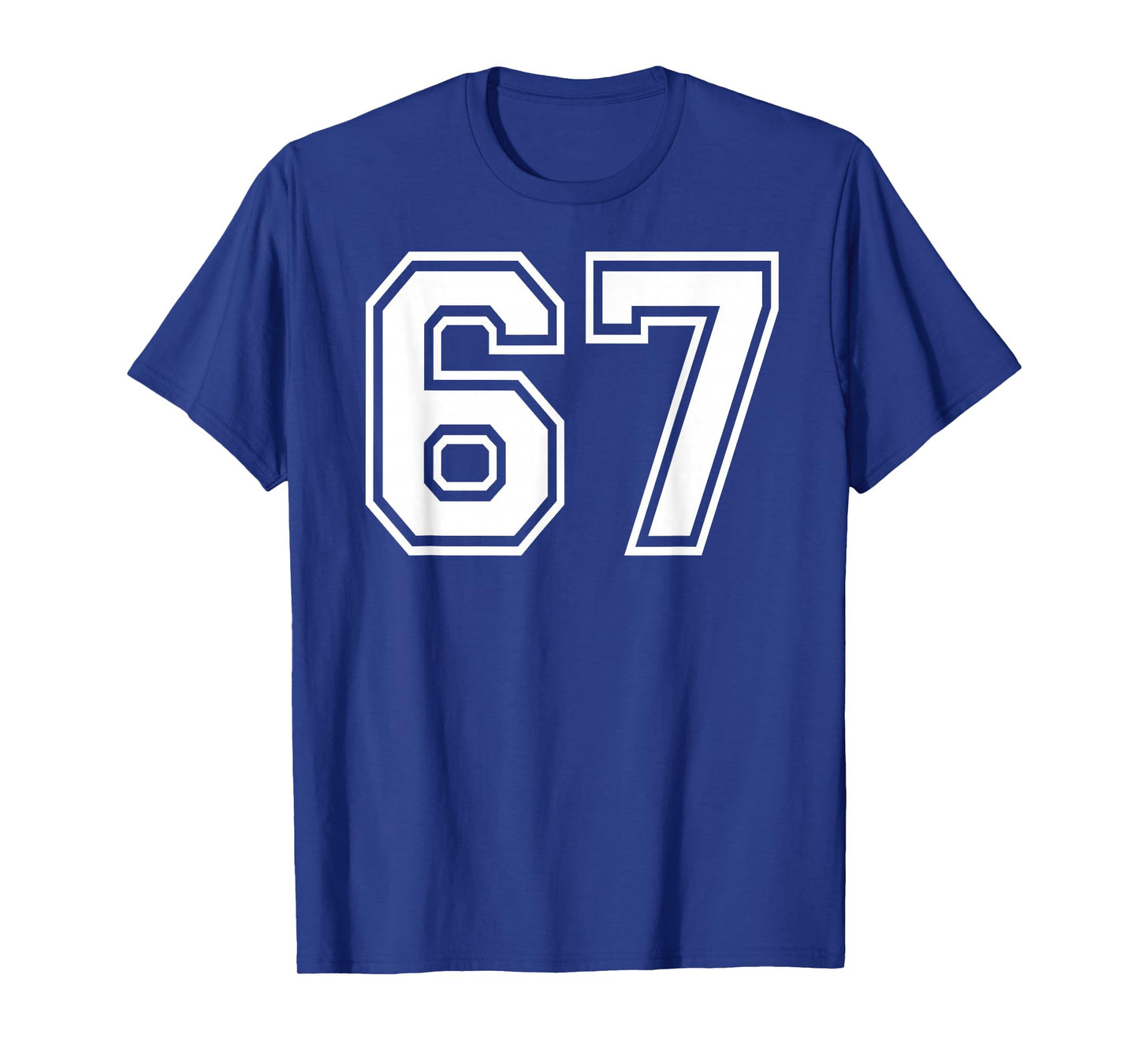 67 Number Sixty-Seven Team Sports Graphic Matching Varsity T-Shirt