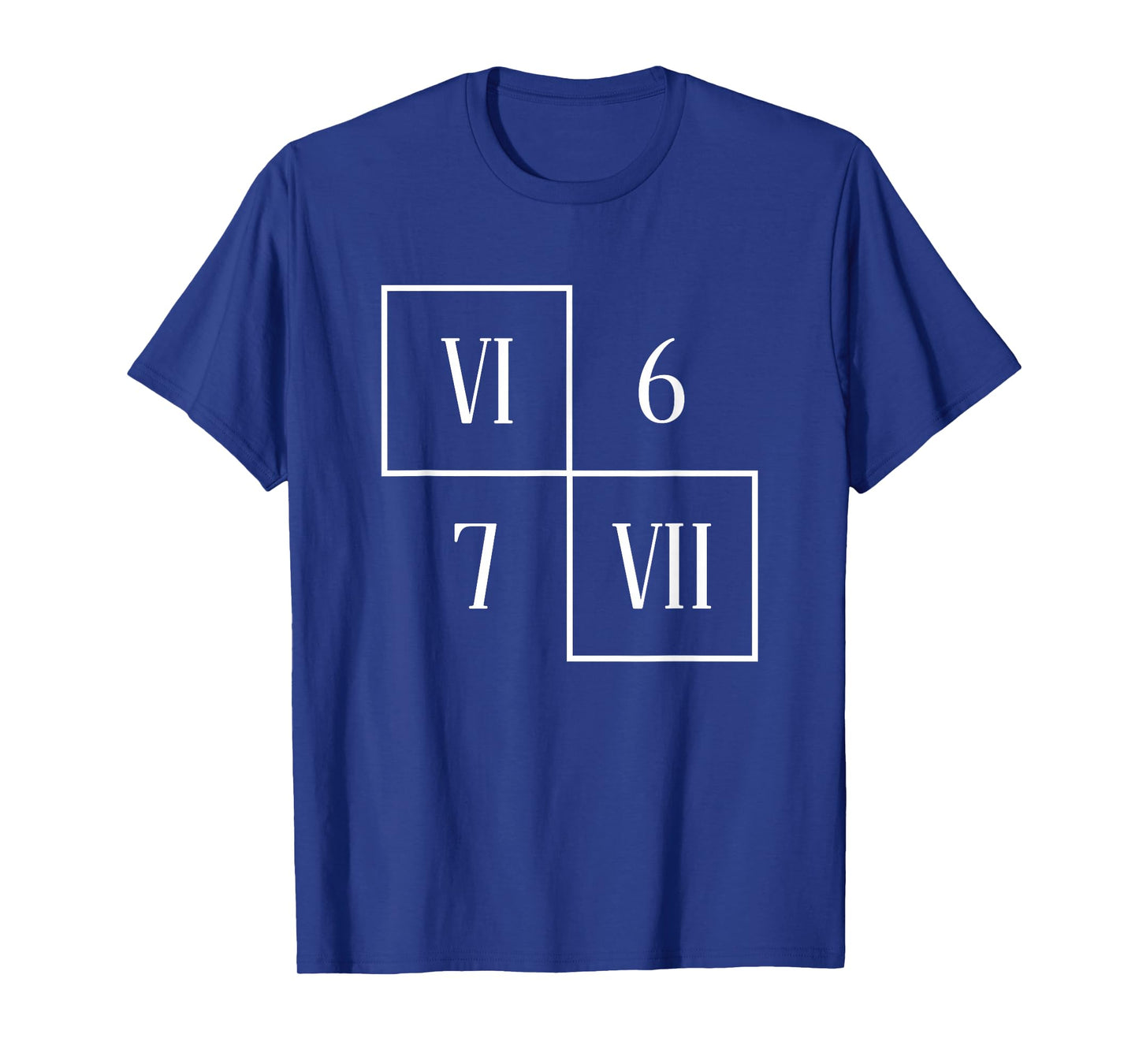 Funny VI VII 6 7 Meme Roman Numerals Math Six Seven T-Shirt