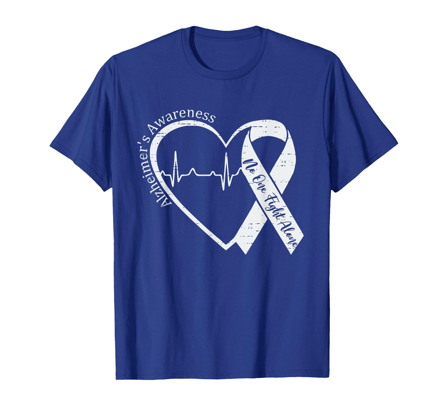 Alzheimer's Awareness Heart Ribbon Purple Dementia Mom Dad T-Shirt