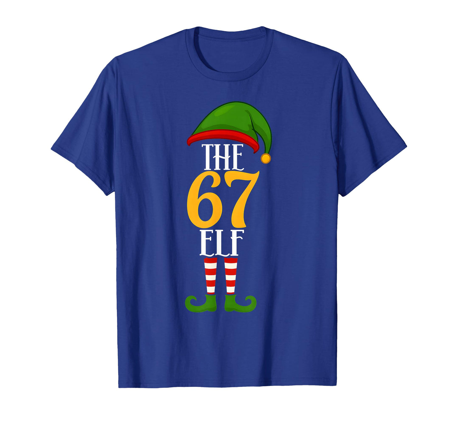 67 Christmas Elf Funny Six Seven Meme Boys Kids Matching T-Shirt