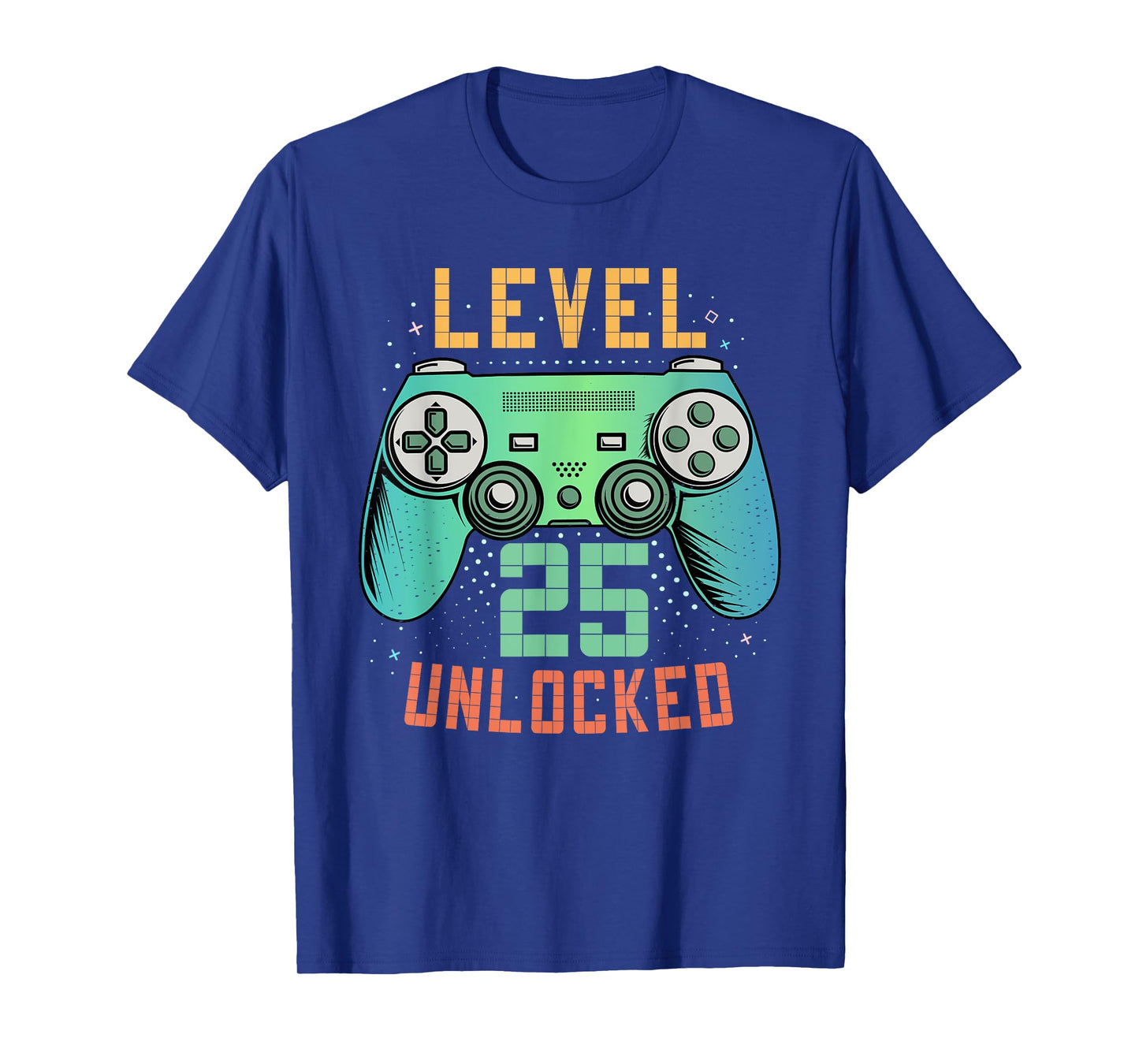 Level 25 Unlocked 25th Birthday Gamer Gifts 25 Year Old Male T-Shirt