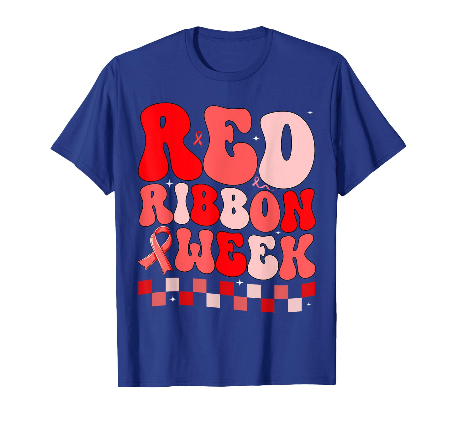 Kids Red Ribbon Week Groovy Awareness Week T-Shirt
