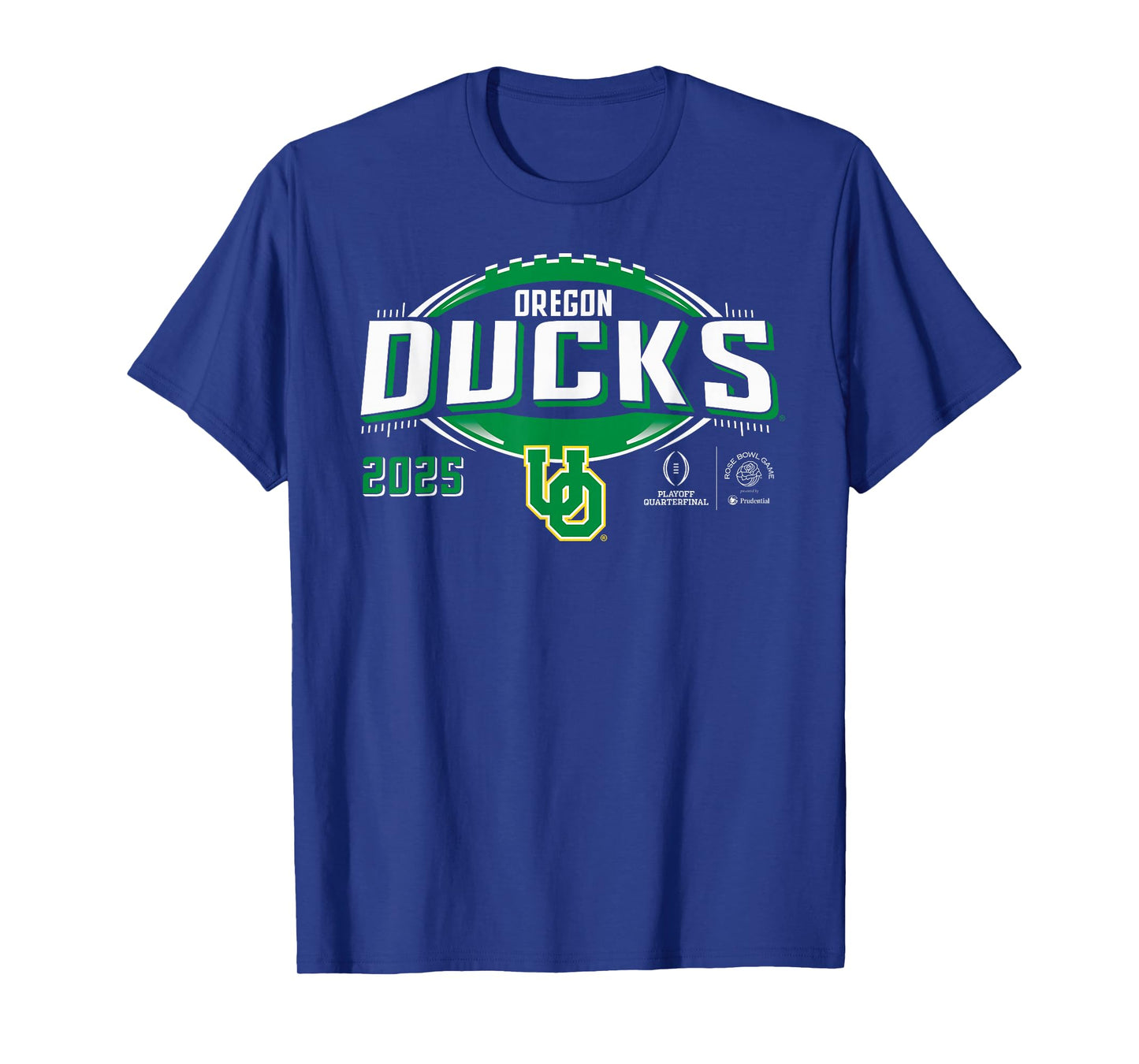 Oregon Ducks CFP Quarterfinal Rose Bowl 2024-2025 Black T-Shirt