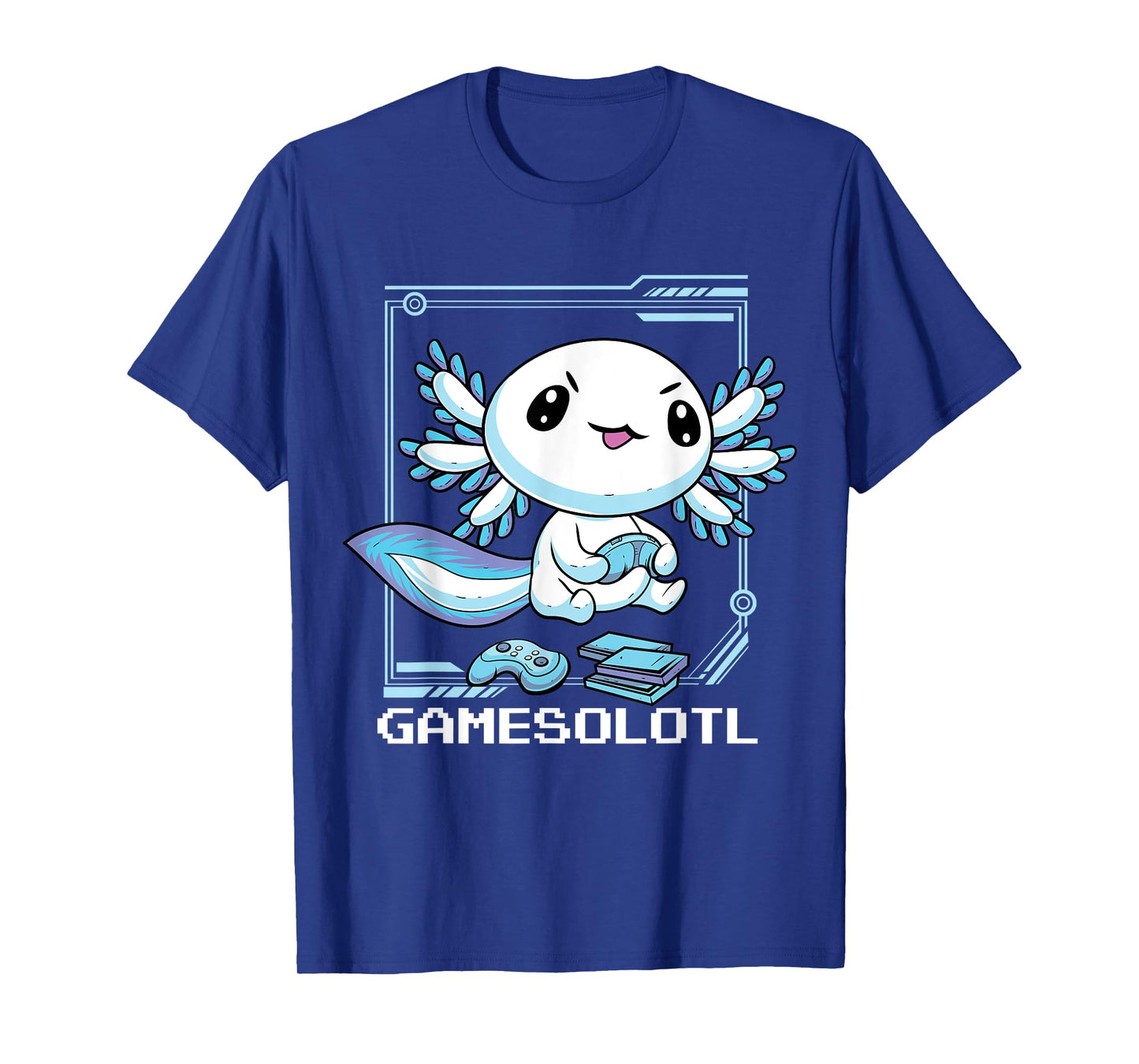 Gamer Axolotl Gamesolotl Fish Gaming Video Gamer Anime T-Shirt