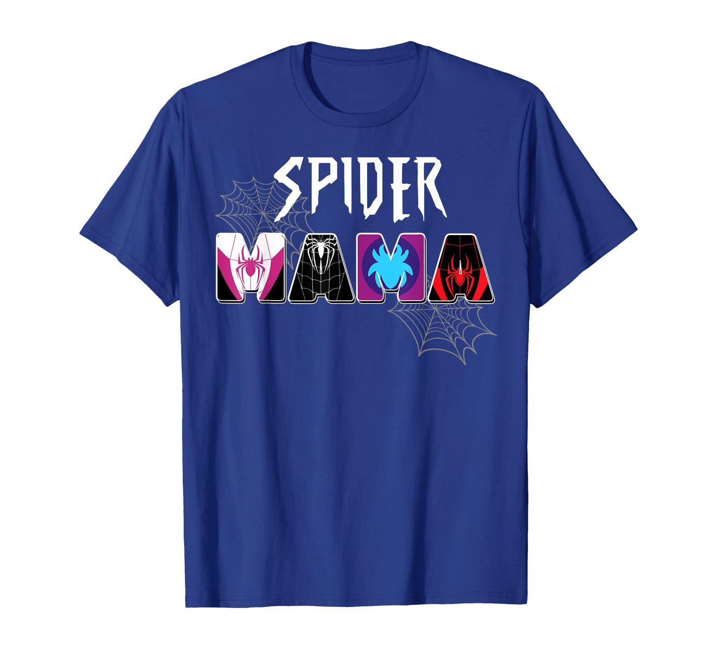 Women Spider Mama Groovy Mama Mothers Day Matching Family T-Shirt