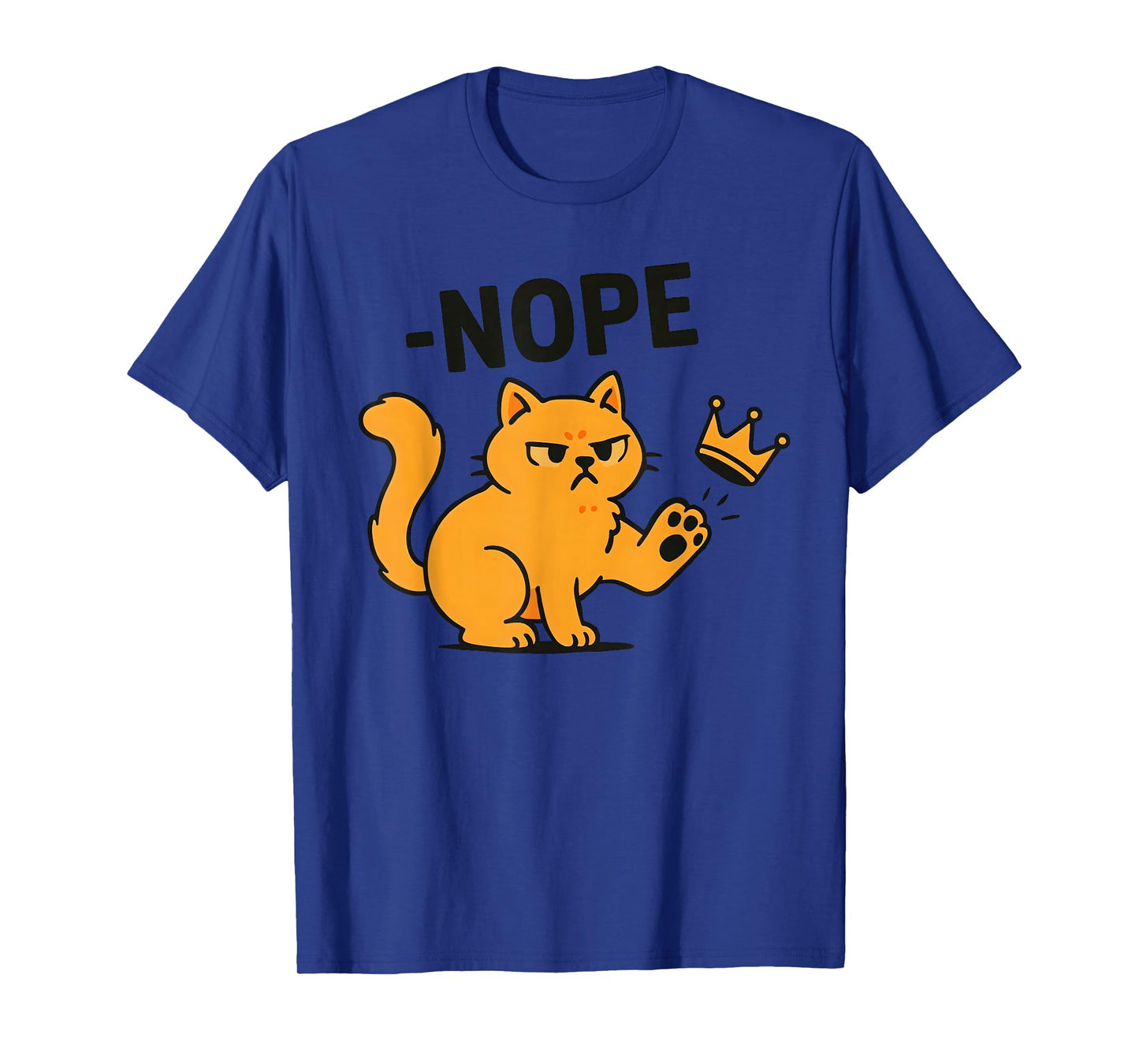 No Kings Orange Cat Enjoy Freedom Without the Crown T-Shirt