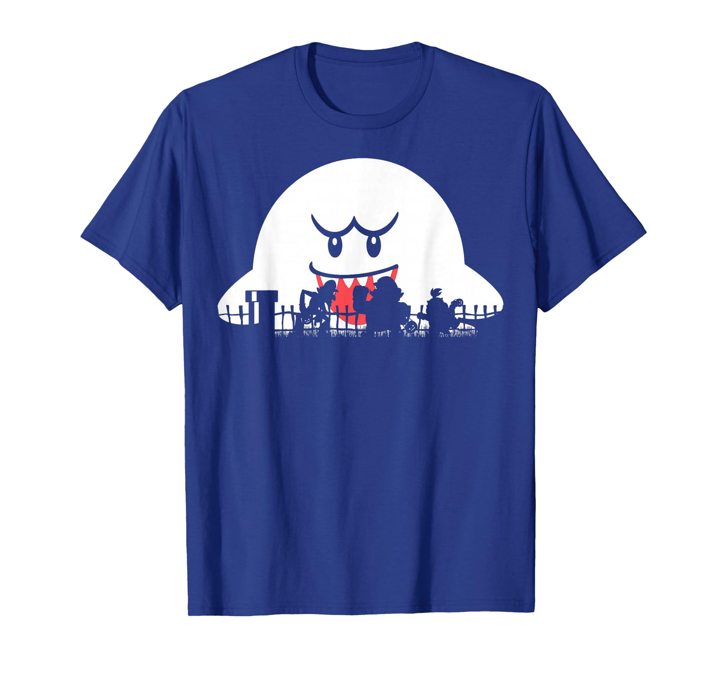 Super Mario Boo Trick Or Treat Halloween Silhouette T-Shirt