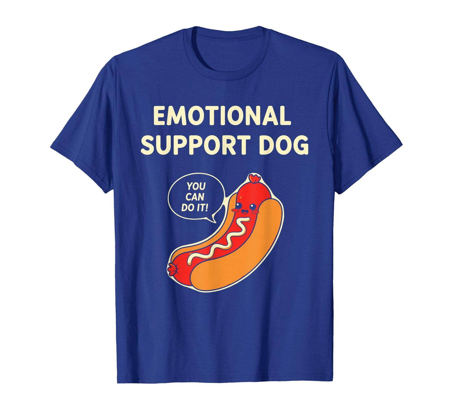 Emotional Support Dog Funny Hot Dog T-Shirt
