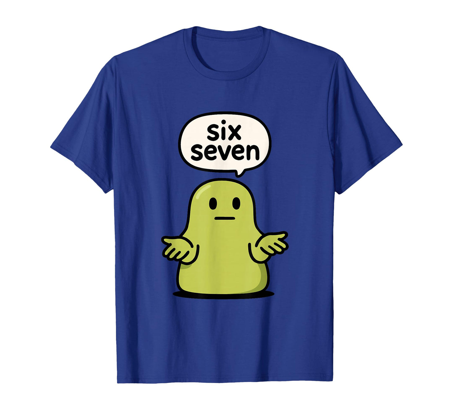 67 Six Seven 6-7 Green Blob Slime - Funny Kids Brainrot Meme T-Shirt