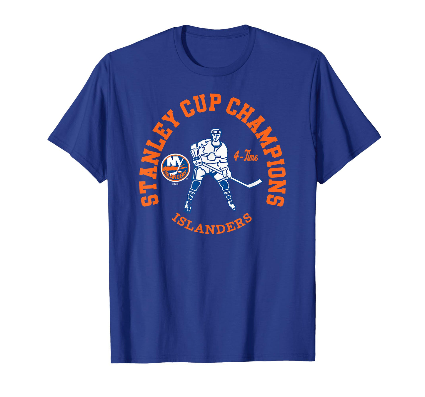 New York Islanders Stanley Cup Champions 4-Time Black T-Shirt