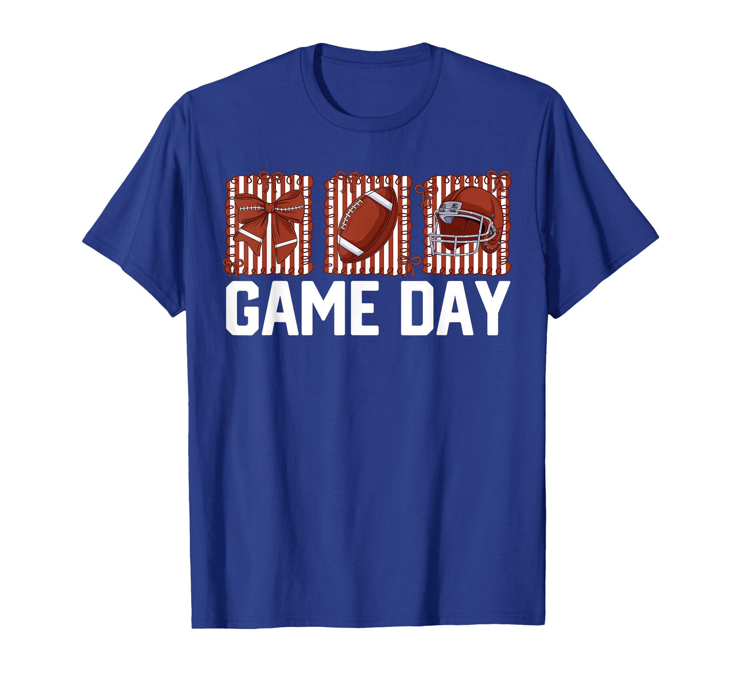 Football Coquette Bow Women Girls Kids Football Mom Game Day T-Shirt
