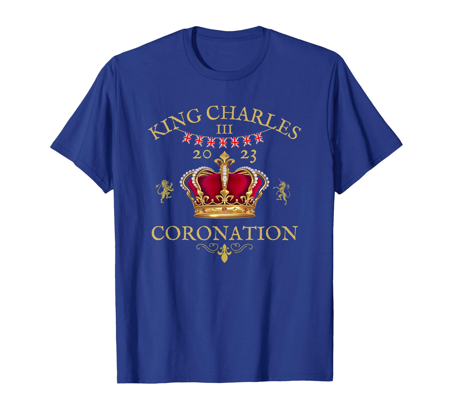 KING CHARLES III, ROYAL CORONATION 2023, BRITISH BUNTING T-Shirt