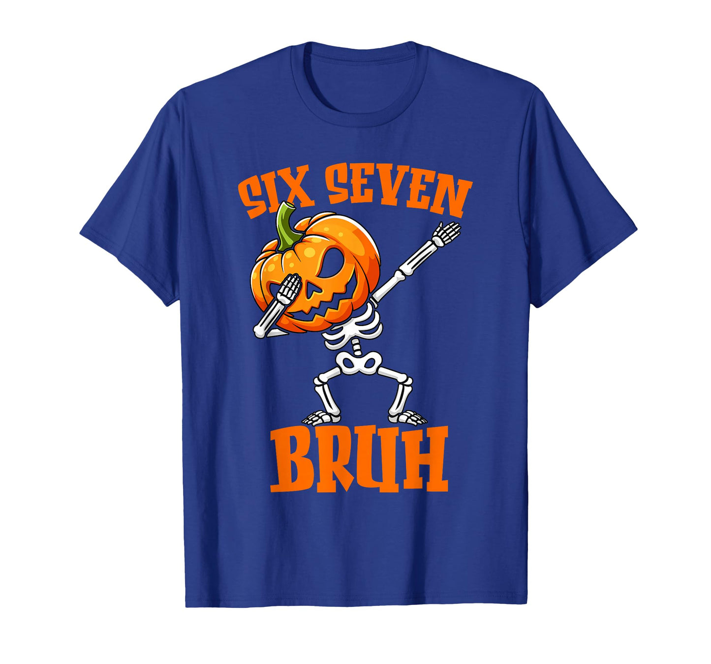 6 7 Halloween 67 Meme six Seven Dabbing Gen Alpha Z Skeleton T-Shirt