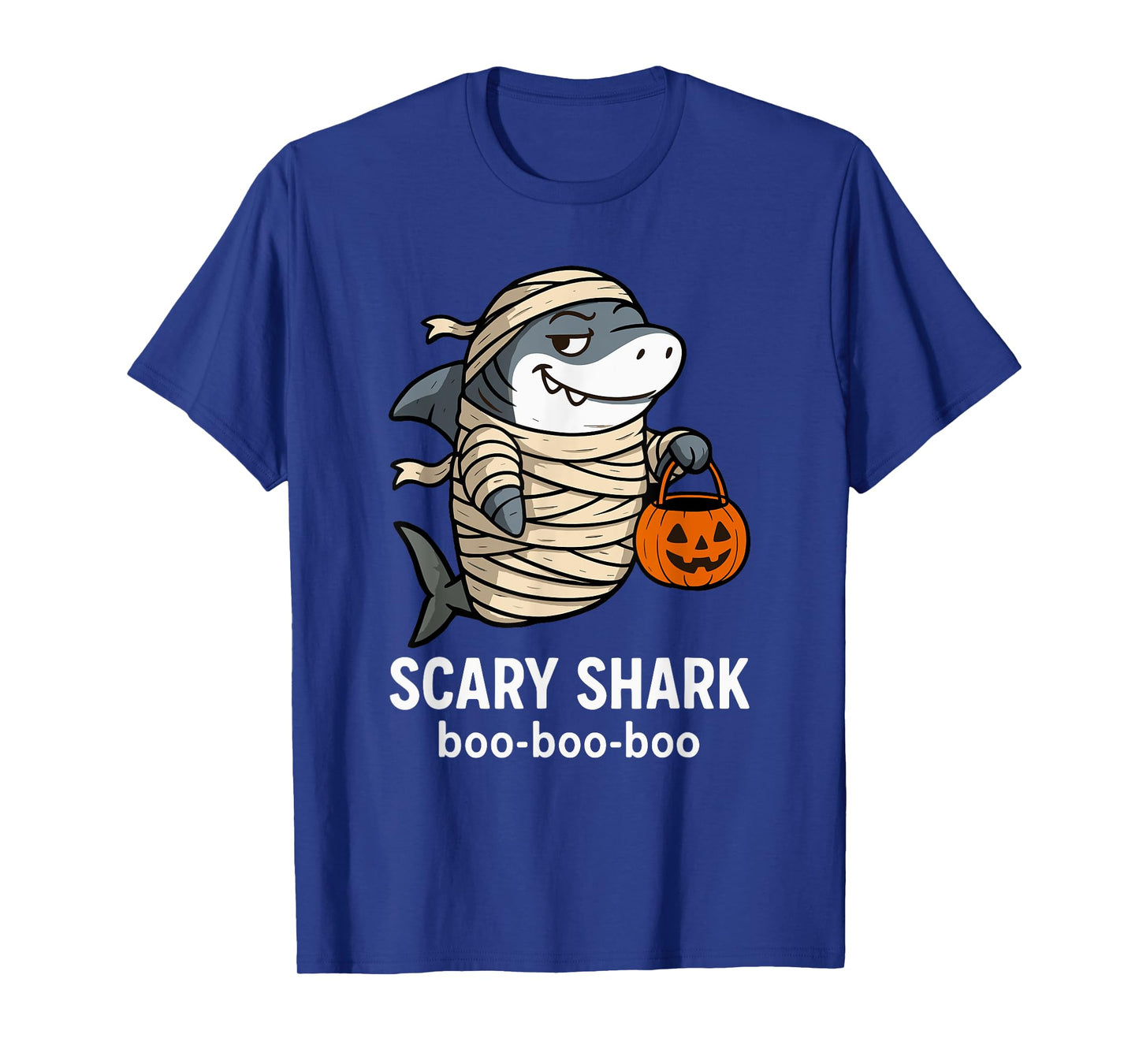 Cute Shark Mummy Halloween Men Women Kids Funny T-Shirt