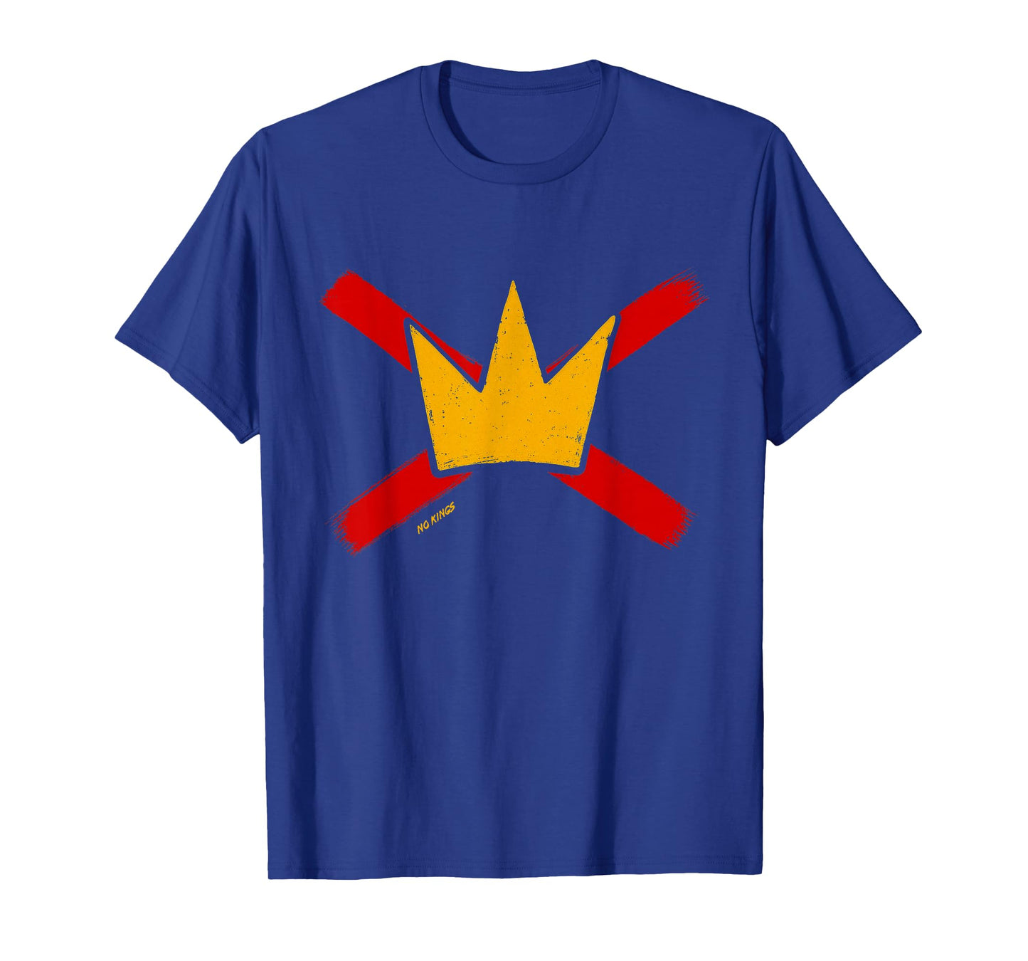 No Kings Grunge Crown Freedom T-Shirt