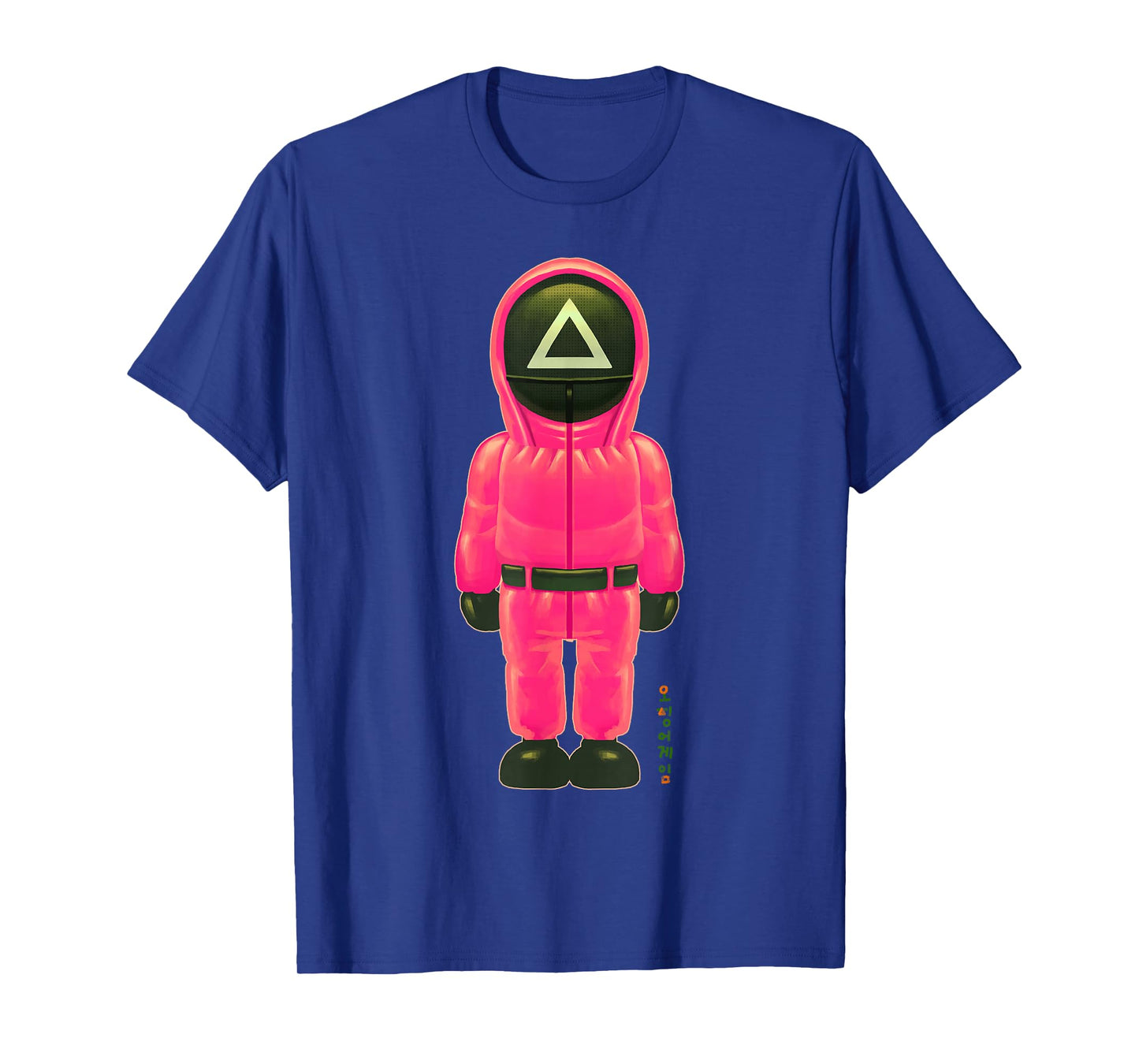 Squid Game The Pink Soldier Full Body Chibi Chest Portrait T-Shirt
