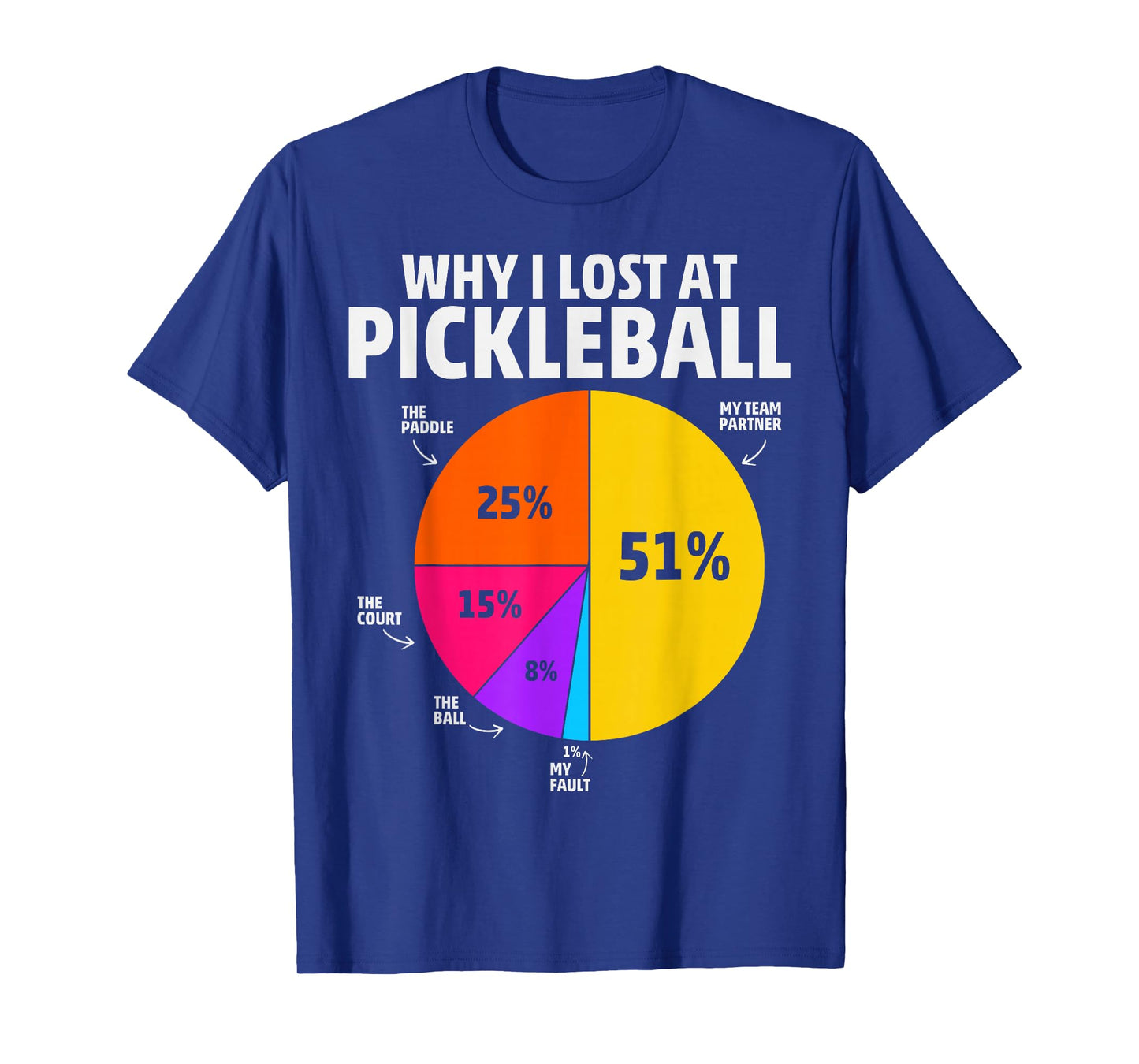 Why I Lose at Pickleball - Humorous Pickleball T-Shirt