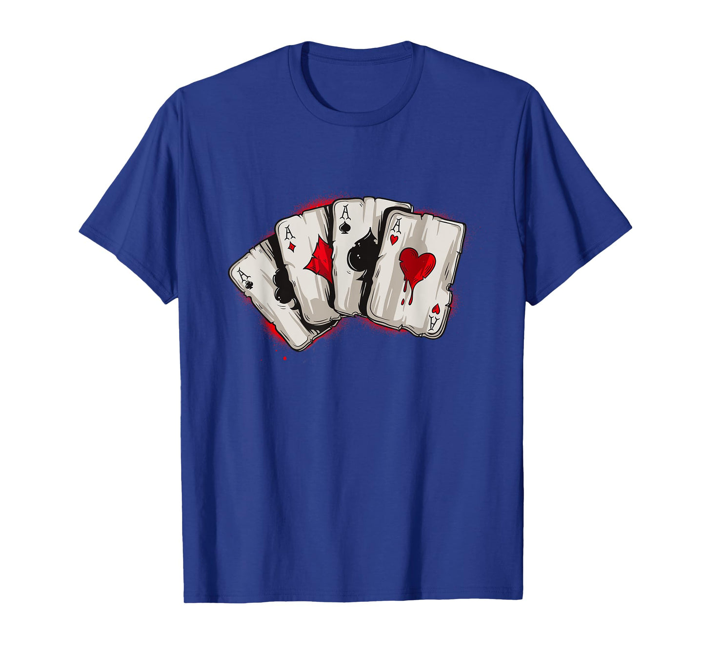 Poker T-Shirt 4 Aces Stud Hands Lucky Souvenir Las Vegas Tee T-Shirt