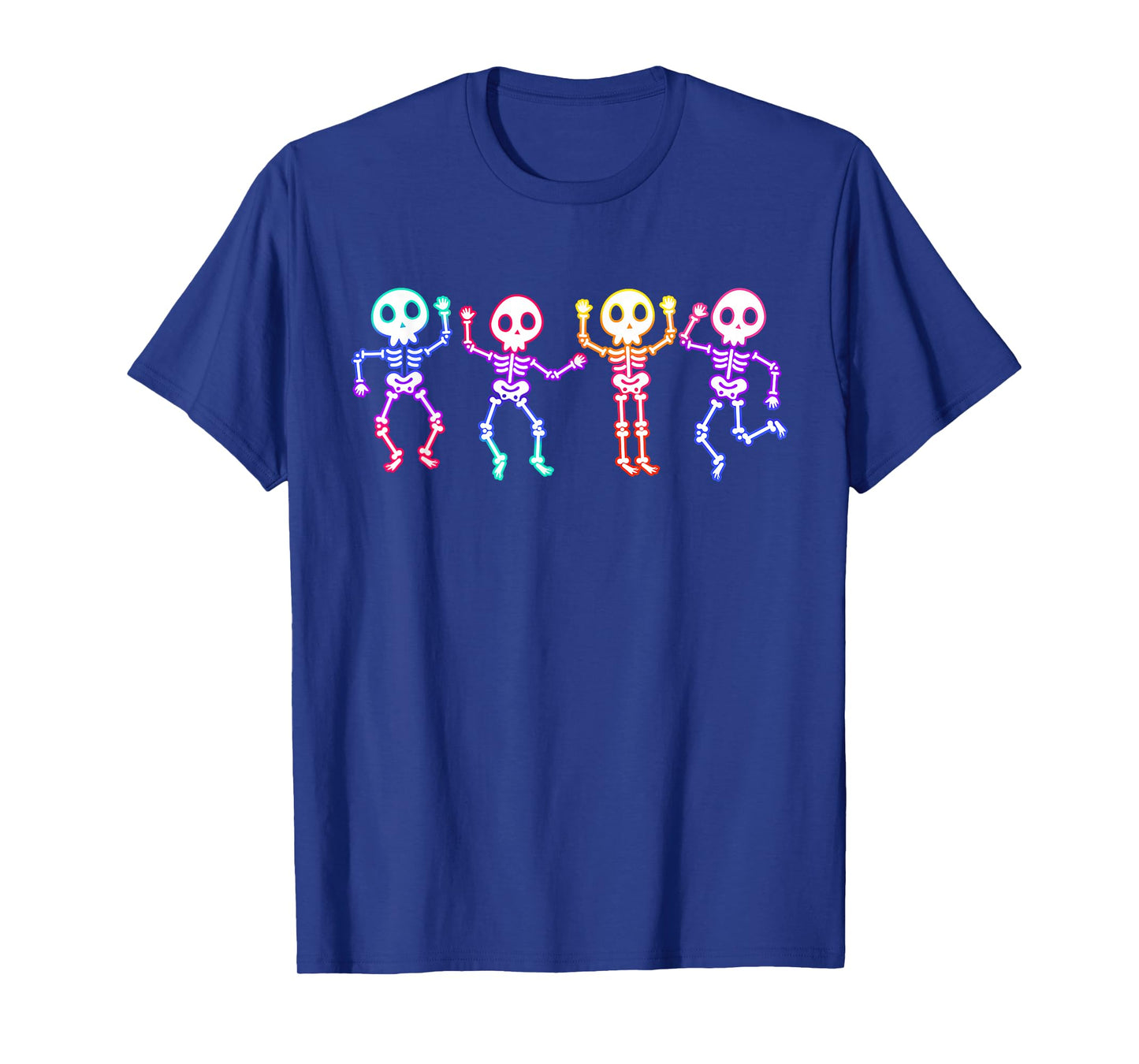 Funny Ghost Dancing Skeletons Glow in The Halloween Night T-Shirt