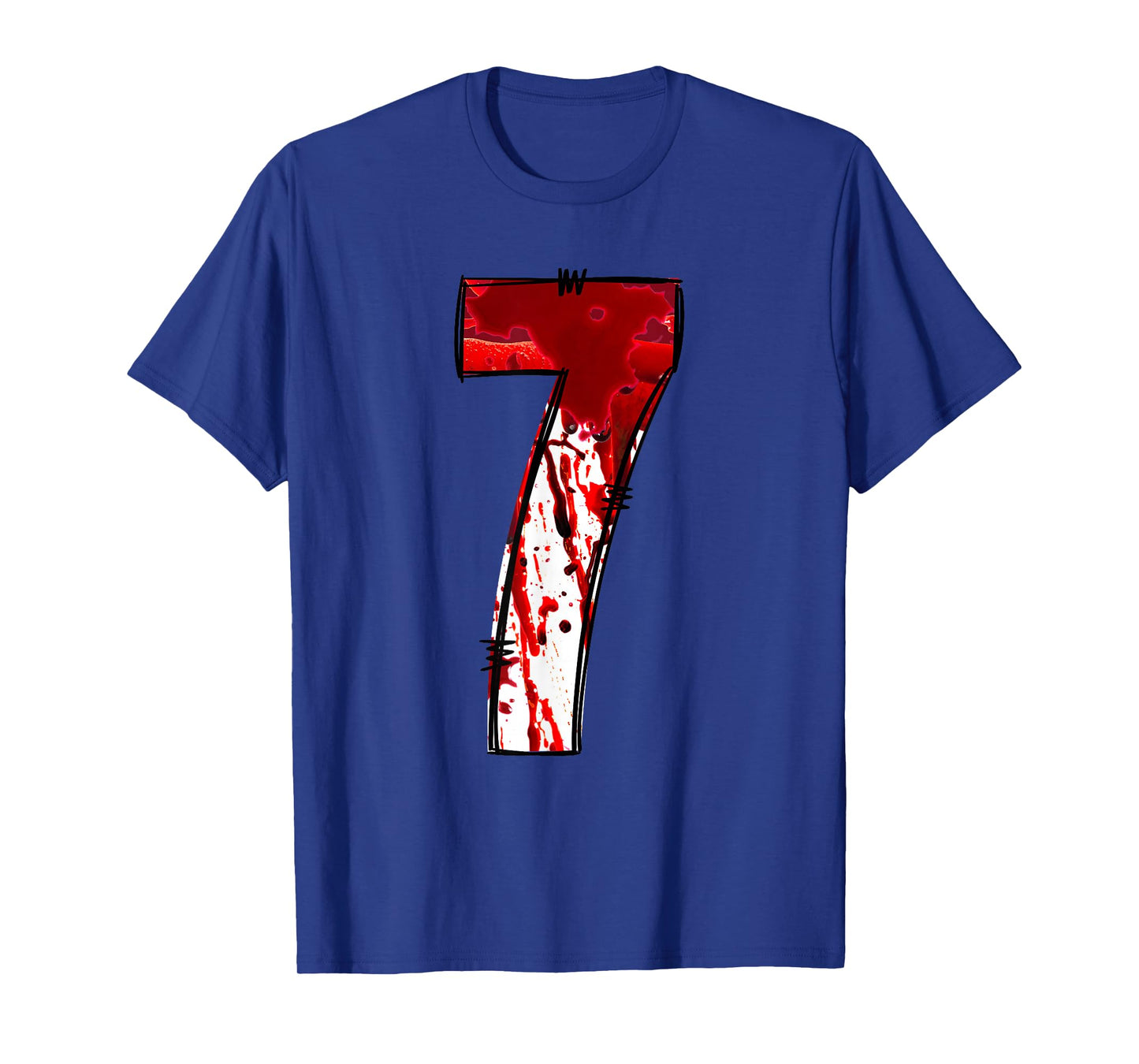 Fun Six Seven 6 7 Meme Design Couples Halloween Horror Blood T-Shirt