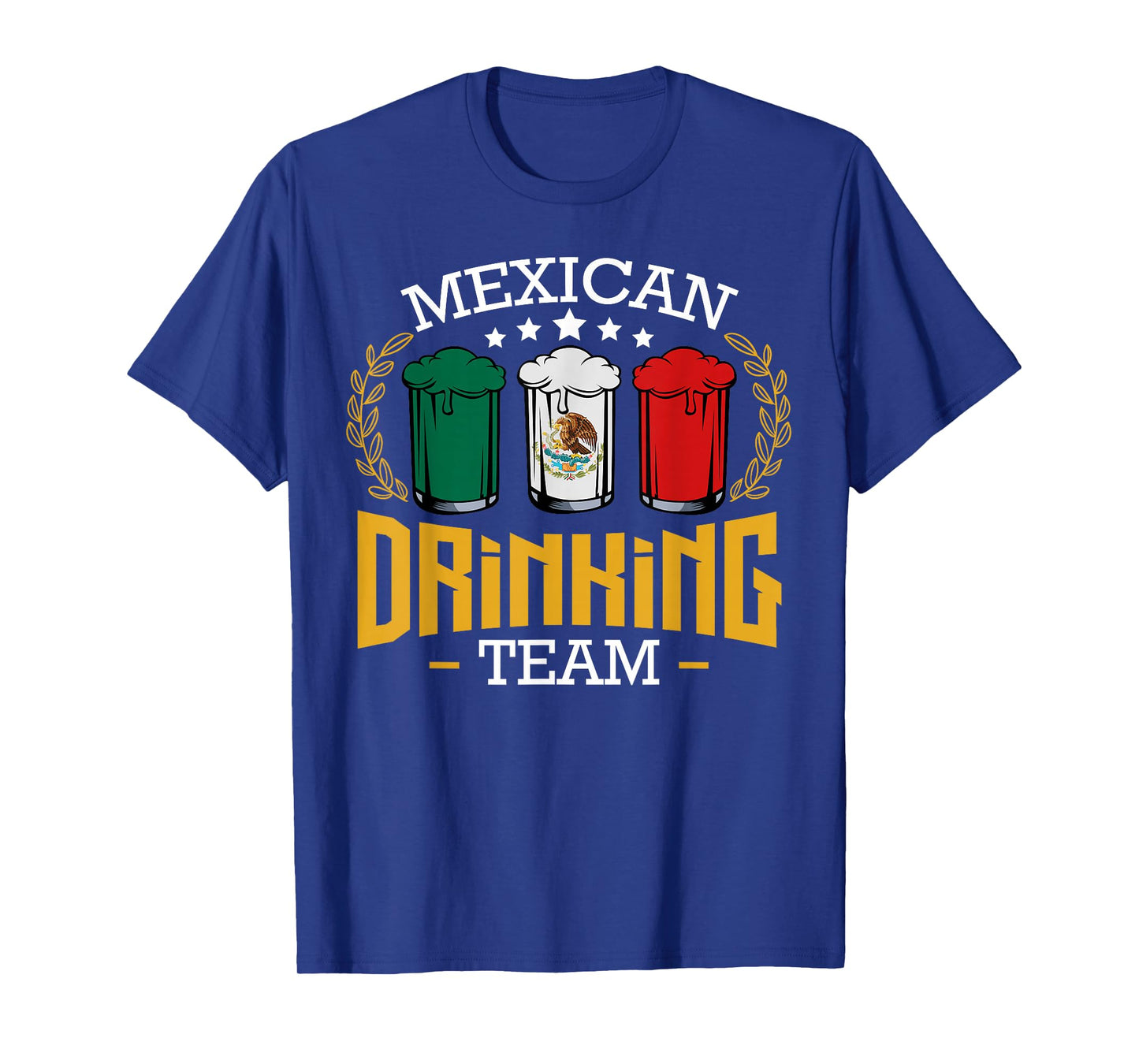 Beer Mexican Drinking Team Mexico Flag Funny Beer Pub Party T-Shirt
