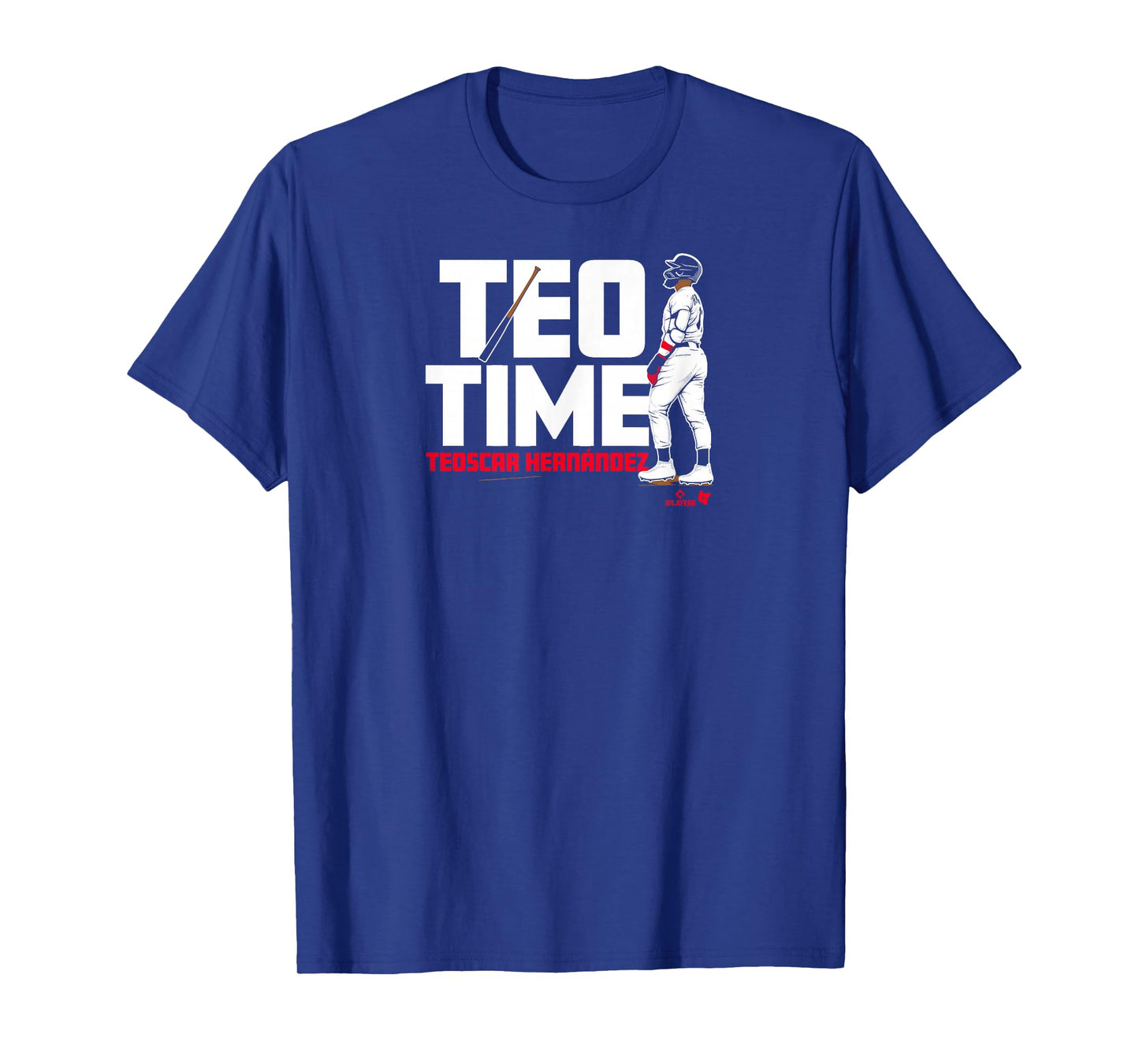 BreakingT Teoscar Hernandez - Teo Time - Los Angeles Baseball T-Shirt, Small, Blue