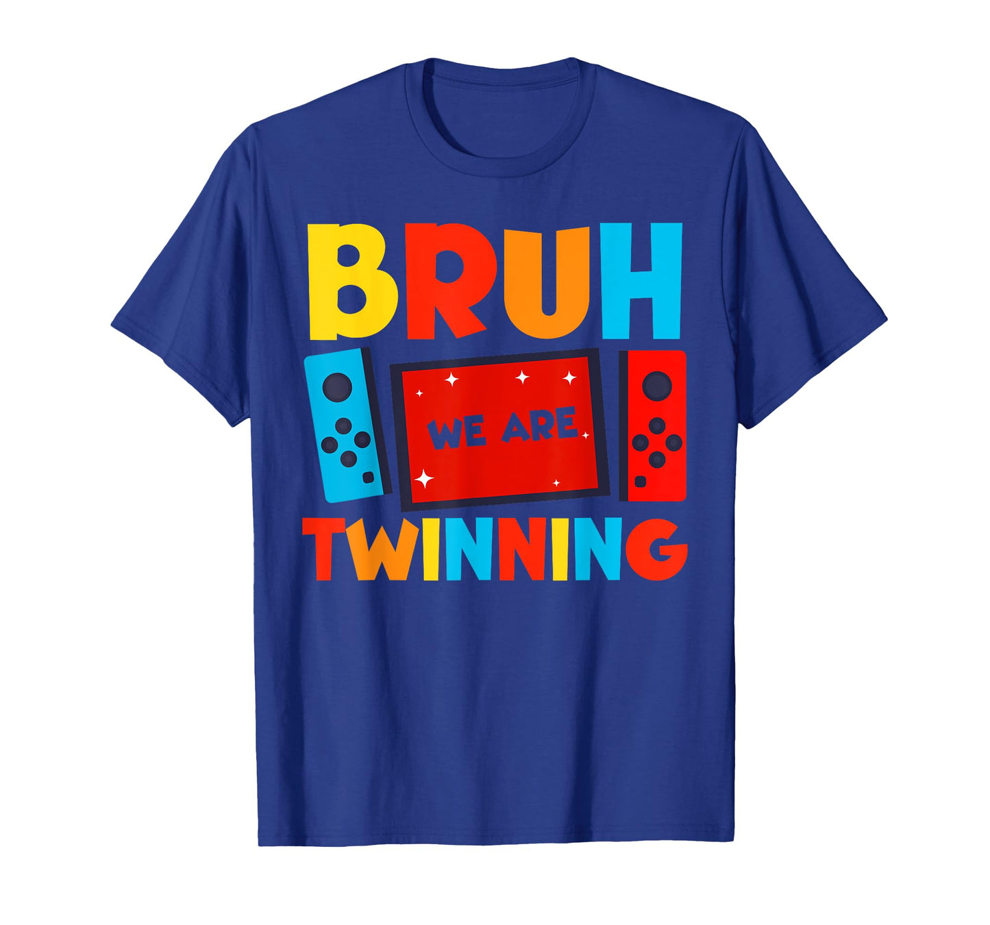 Bruh We Are Twinning Kids Boys Funny Twin Day Gamers T-Shirt