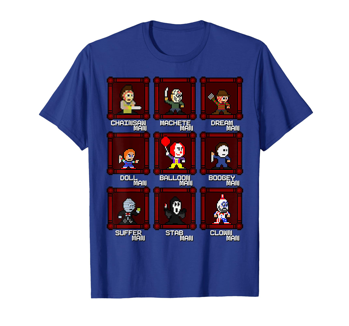 Choose Your Slasher 8-Bit Retro Horror Game T-Shirt