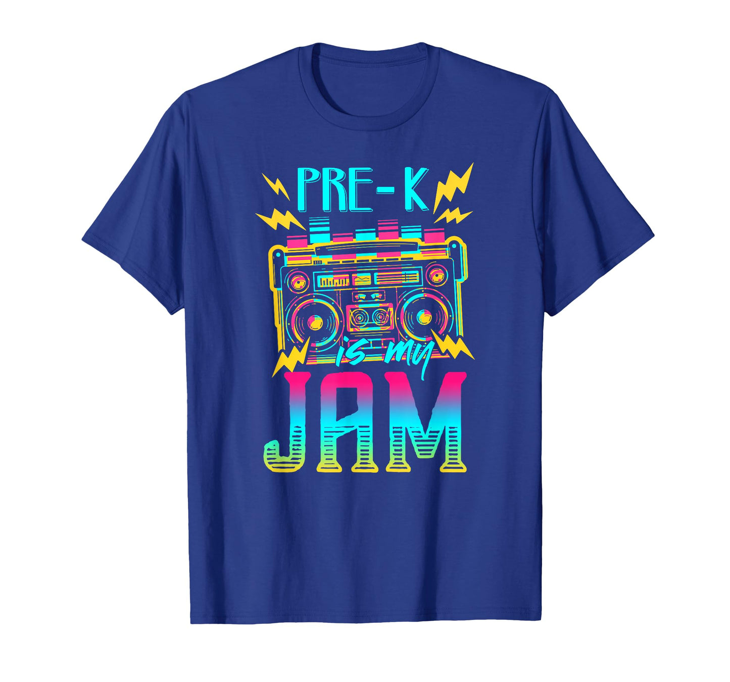 Pre-K Is My Jam-vintage 80s Teacher Student Preschool T-Shirt for Men Women Girls Kids