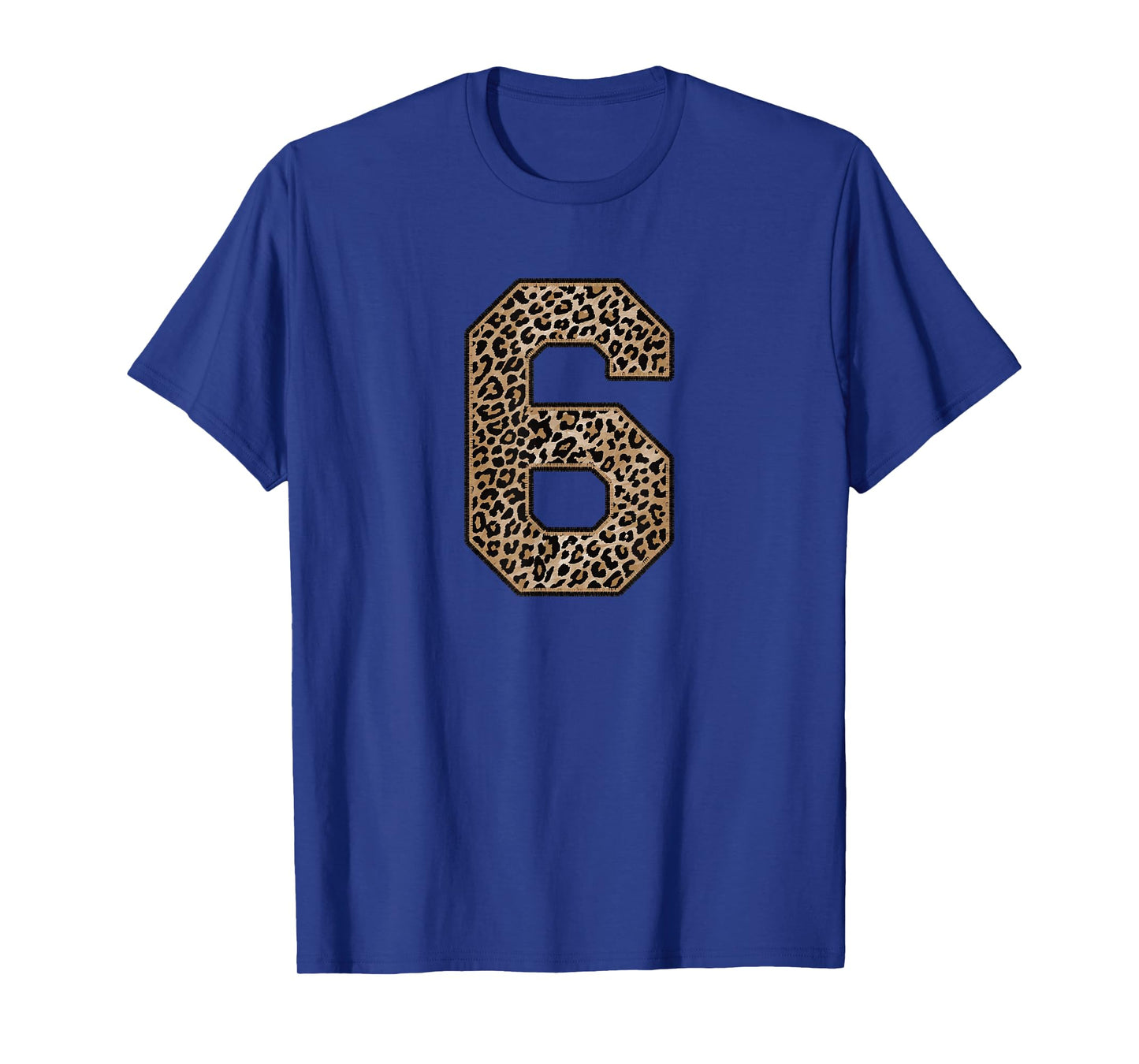 Leopard Number 6 Athlete Sports Jersey Supporter Fanwear T-Shirt