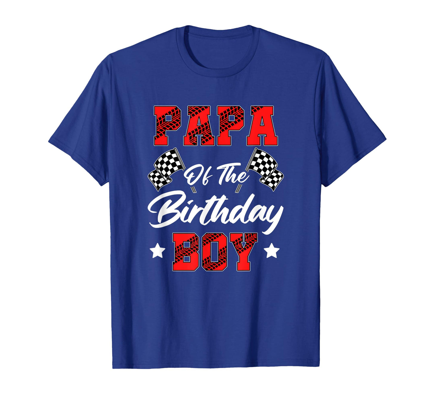 Race Car Papa Of The Birthday Boy Racing Family Pit Crew T-Shirt