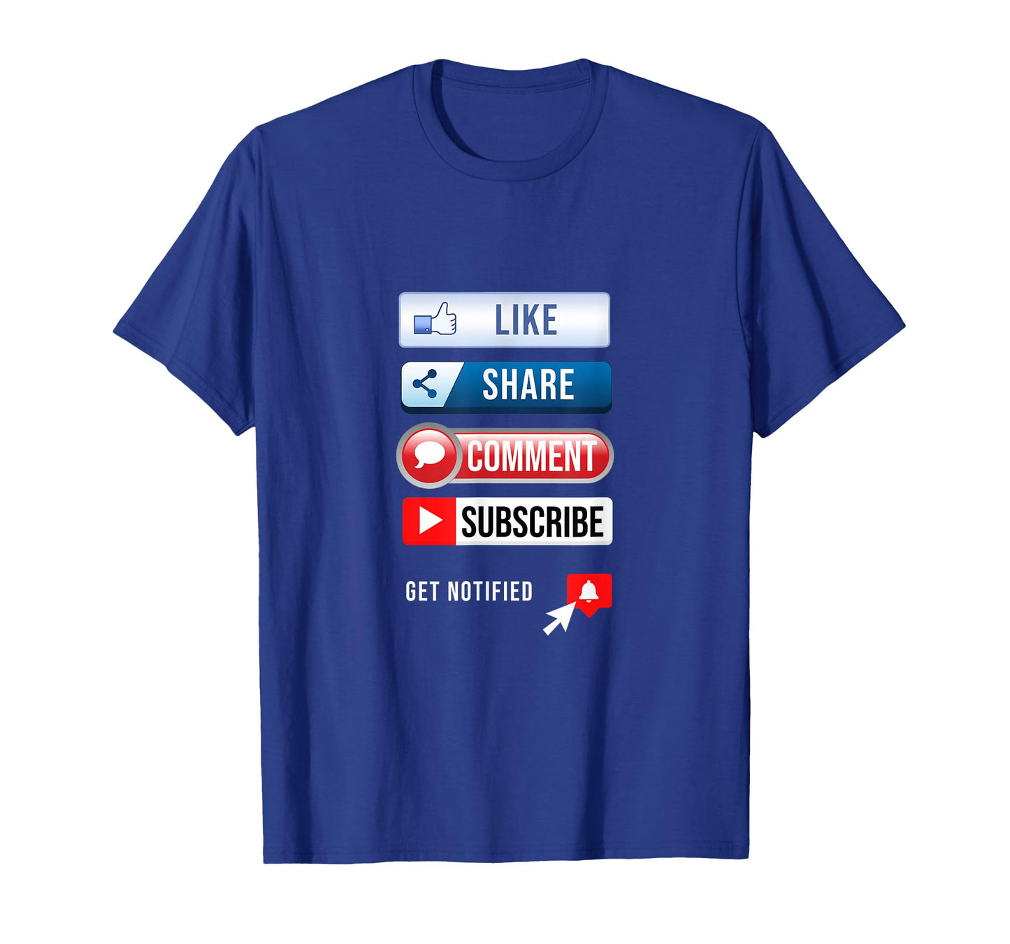 Social Media Like Share Comment Subscribe Vlogger T-Shirt