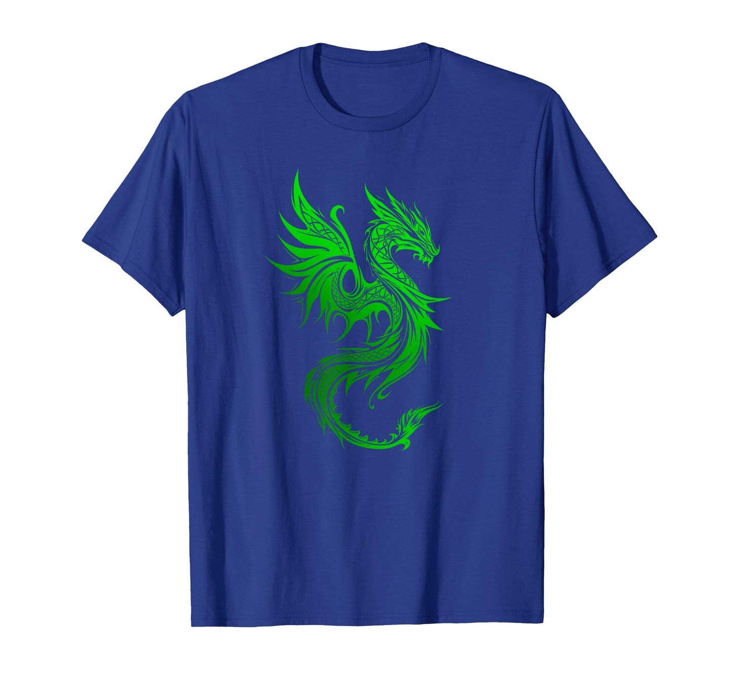 Beautiful Celtic Irish Green Tribal Dragon Fantasy Art T-Shirt