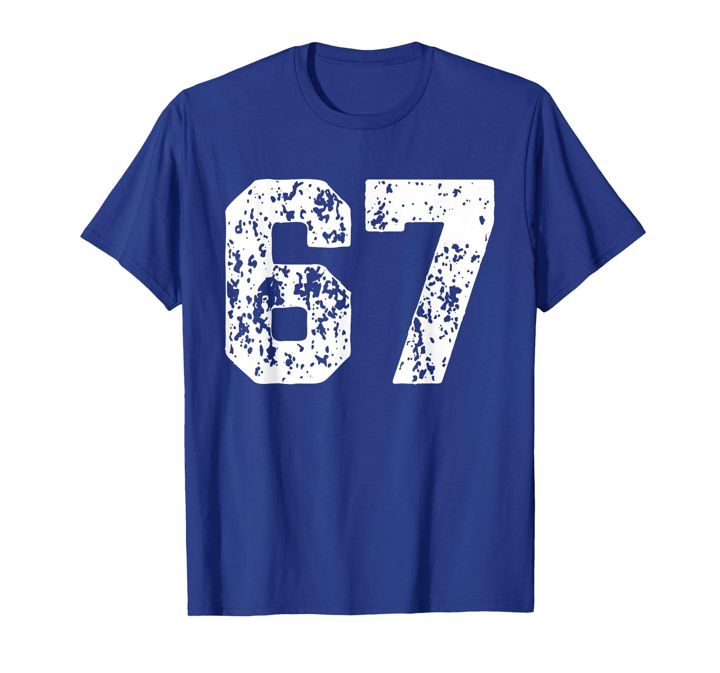 Number 67 White Best Classic College Style Birthday Funny T-Shirt