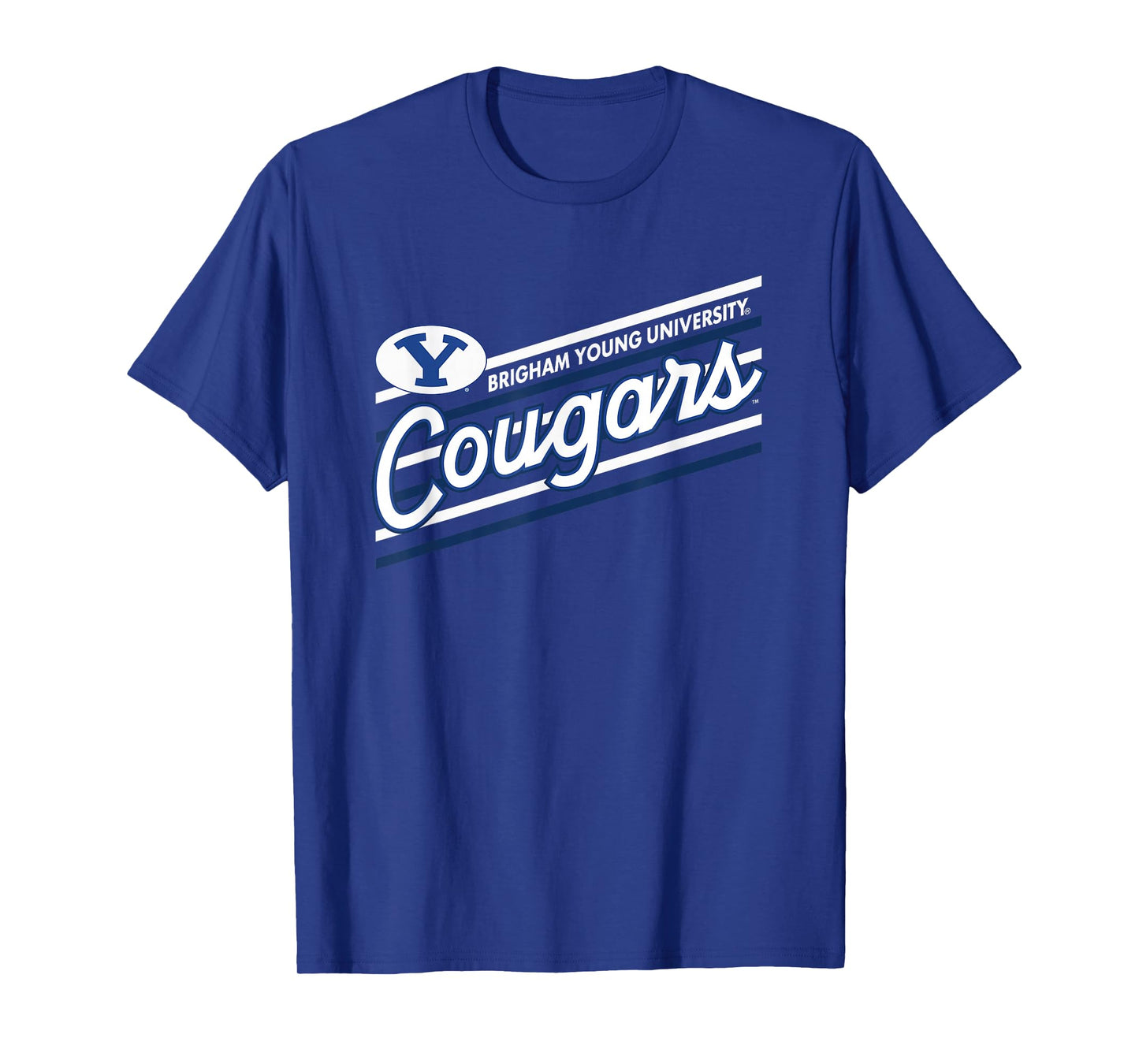 BYU Cougars Retro Performer Blue Officially Licensed T-Shirt