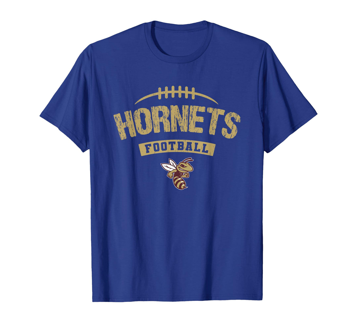 Licking Heights Hornets Logo Football Distressed HS T-Shirt