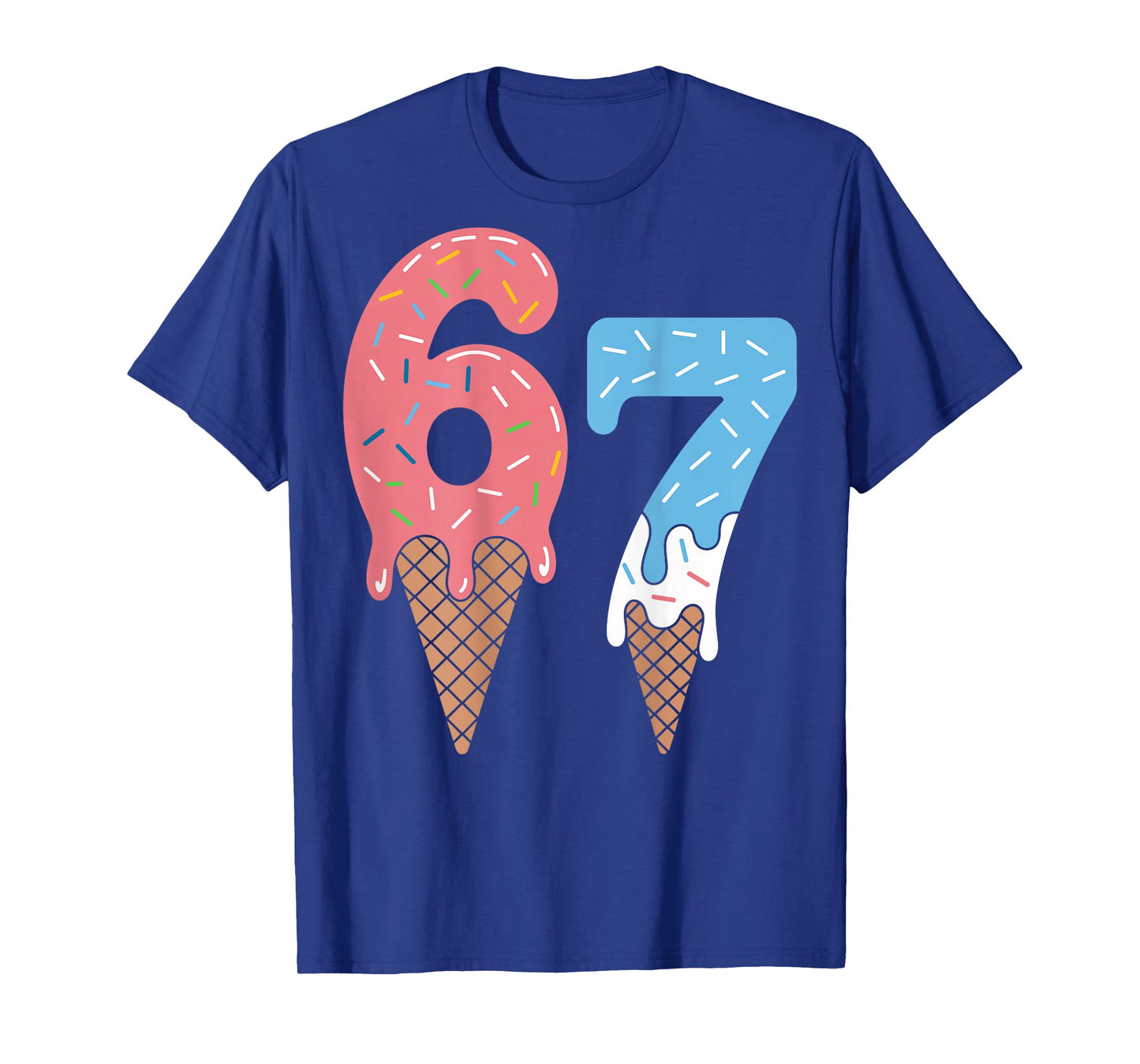 Funny Six Seven Meme 6 7 Shirt Retro T-Shirt