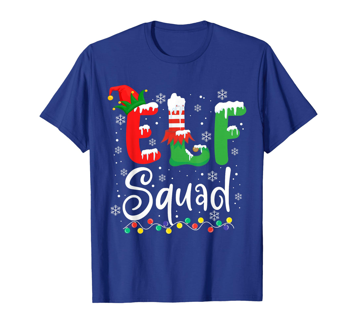 Elf Squad Funny Elf Family Christmas Matching Pajamas Xmas T-Shirt