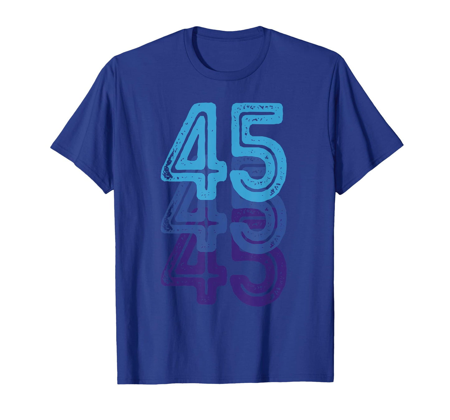 Number 45 Blue Best Classic College Style Birthday Funny T-Shirt
