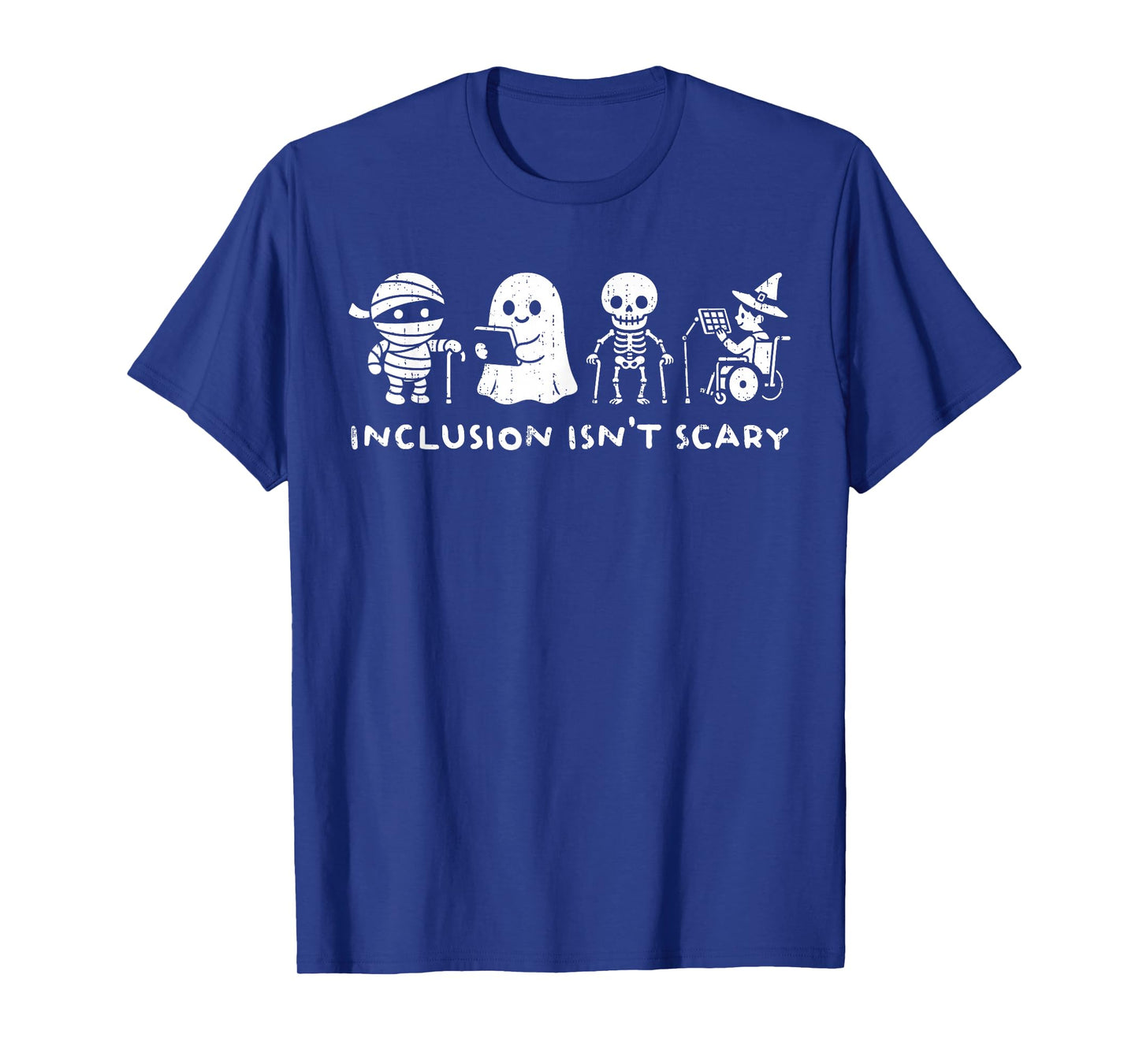 Inclusion Isn't Scary SLP Halloween Ghost Mummy Sped Teacher T-Shirt