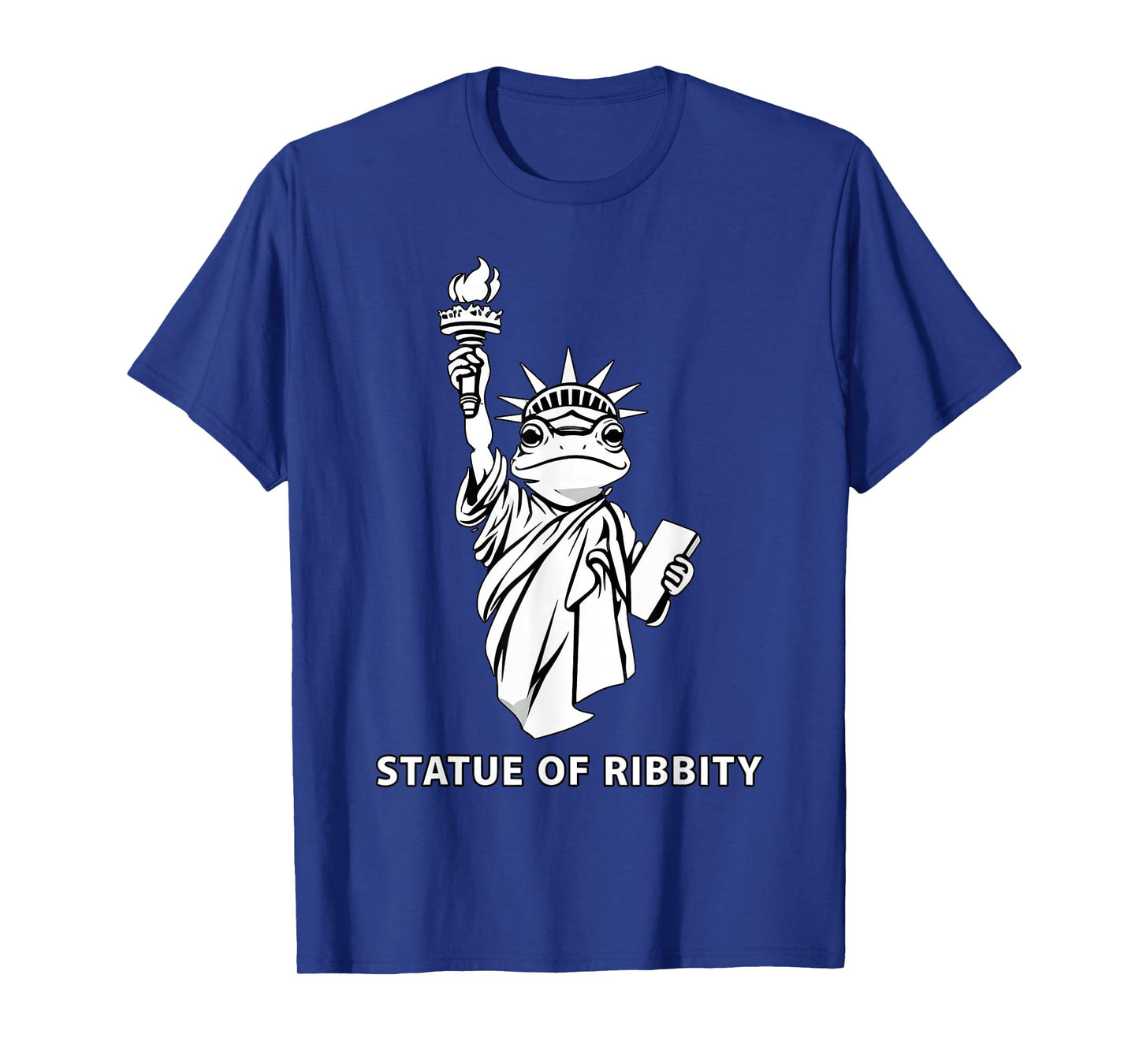 Funny Frog Protest Statue of Ribbity No King Liberty T-Shirt