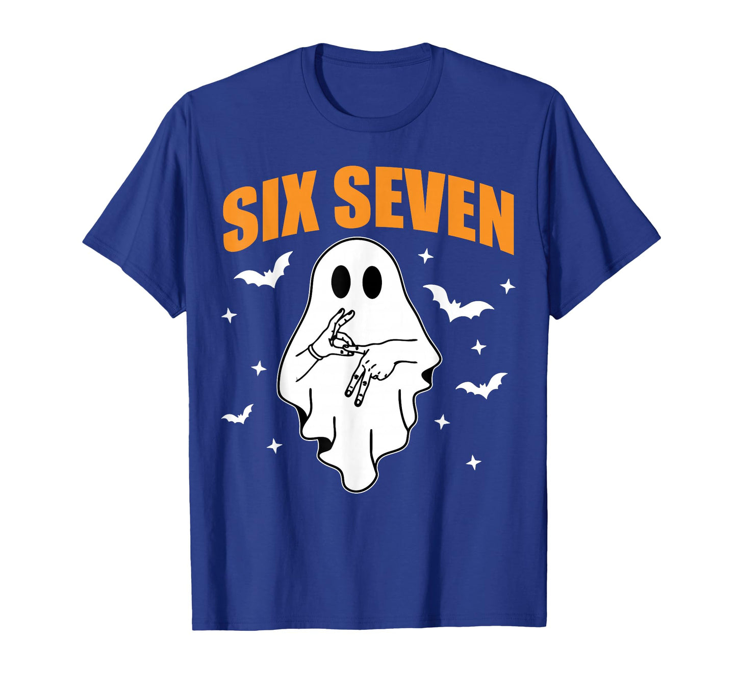 67 Meme Funny Ghost Halloween Haunted 6 7 Six Seven Teen T-Shirt