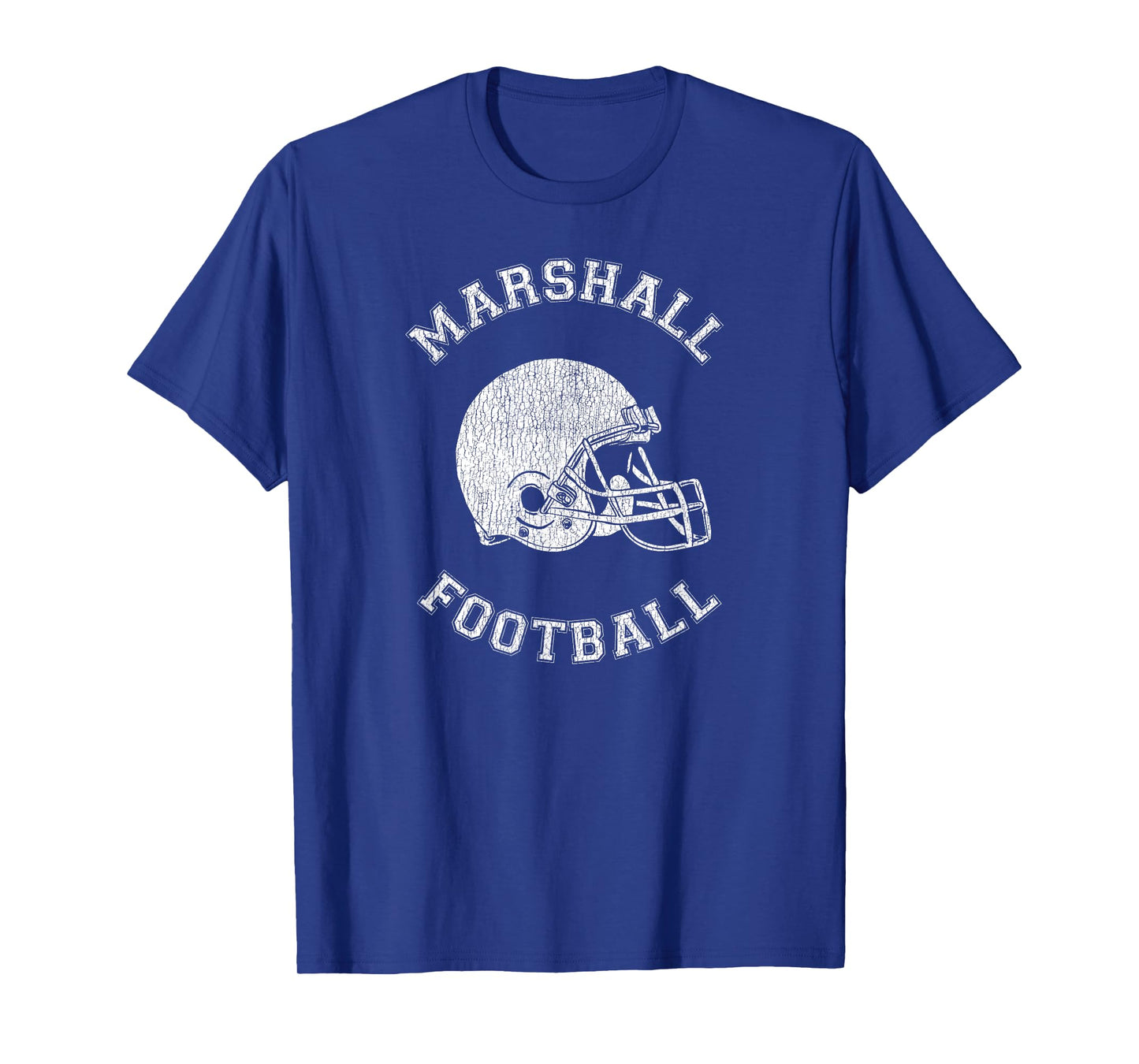 Marshall Football Distressed 1980's Retro P.E.Dept Style T-Shirt