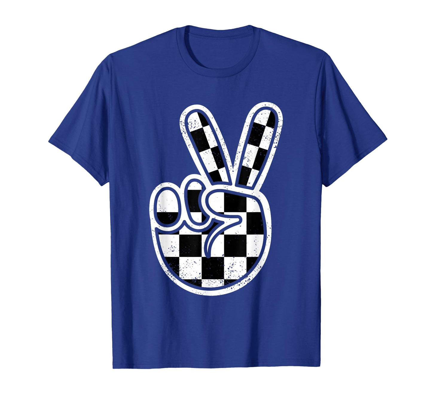 Checkered Peace Sign 60s 70s 80s Race Car Gamer Boys Toddler T-Shirt