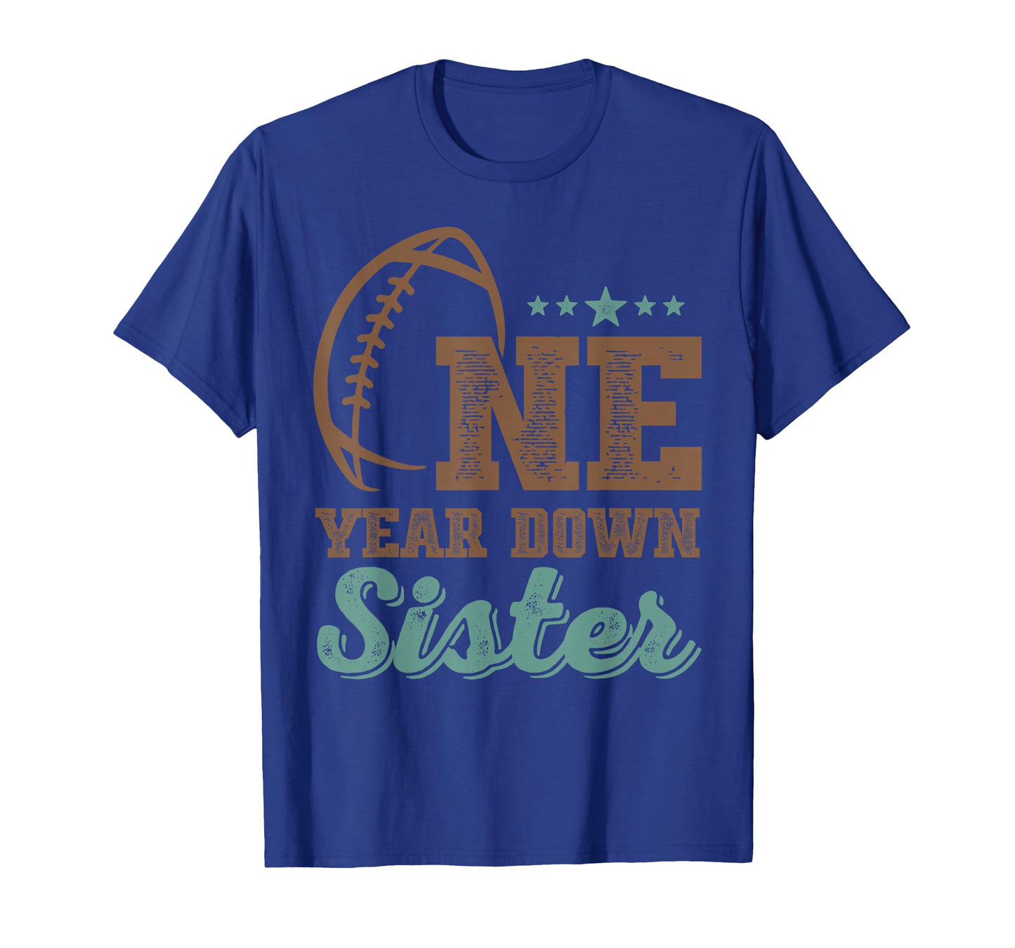 Sister Of The Birthday Boy 1st Year Down Birthday Football T-Shirt