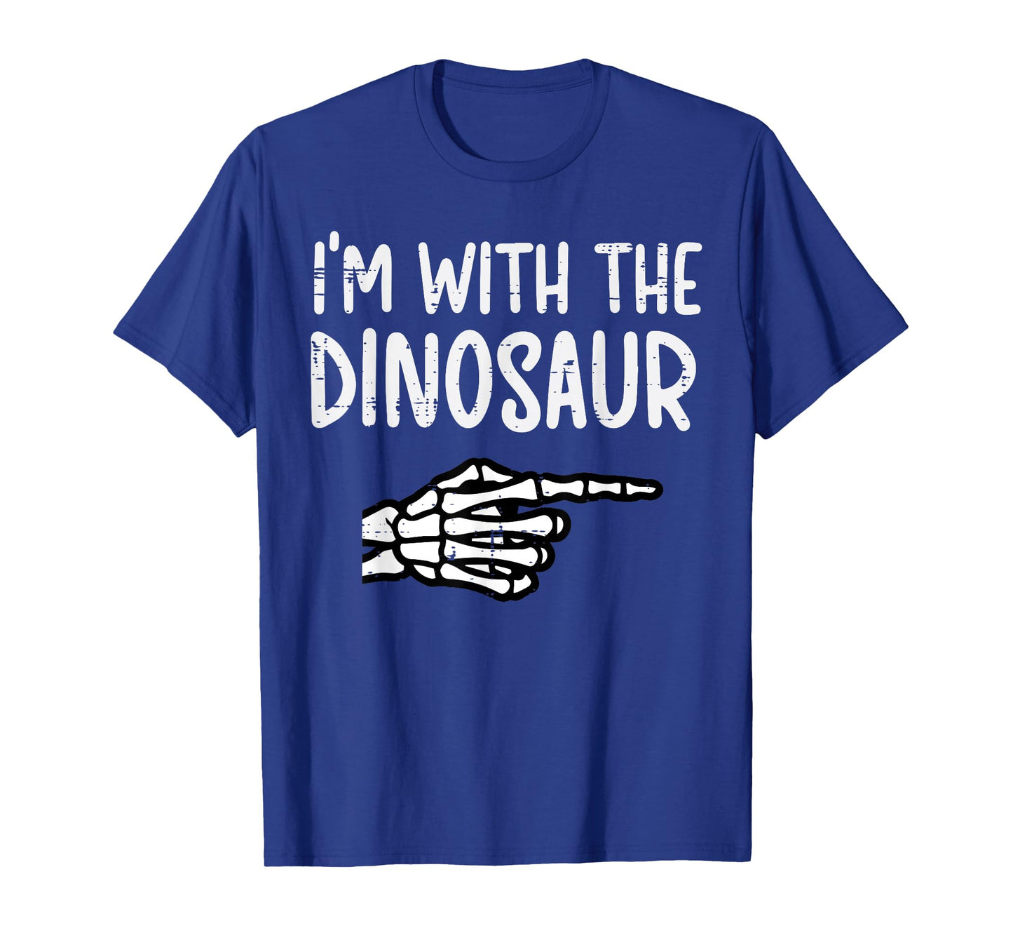 Halloween Im with Dinosaur Funny Costume Mom Dad Men Women T-Shirt