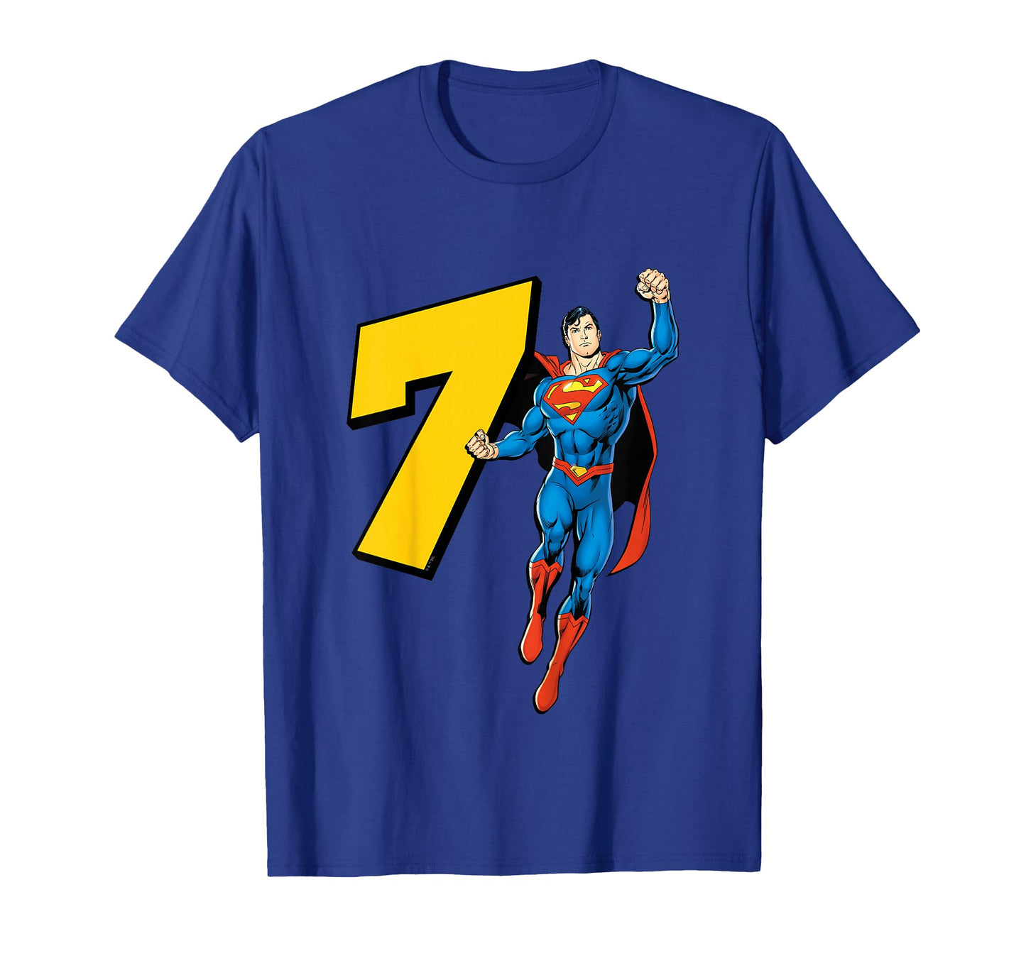Kids Superman Super Hero 7th Birthday T-Shirt