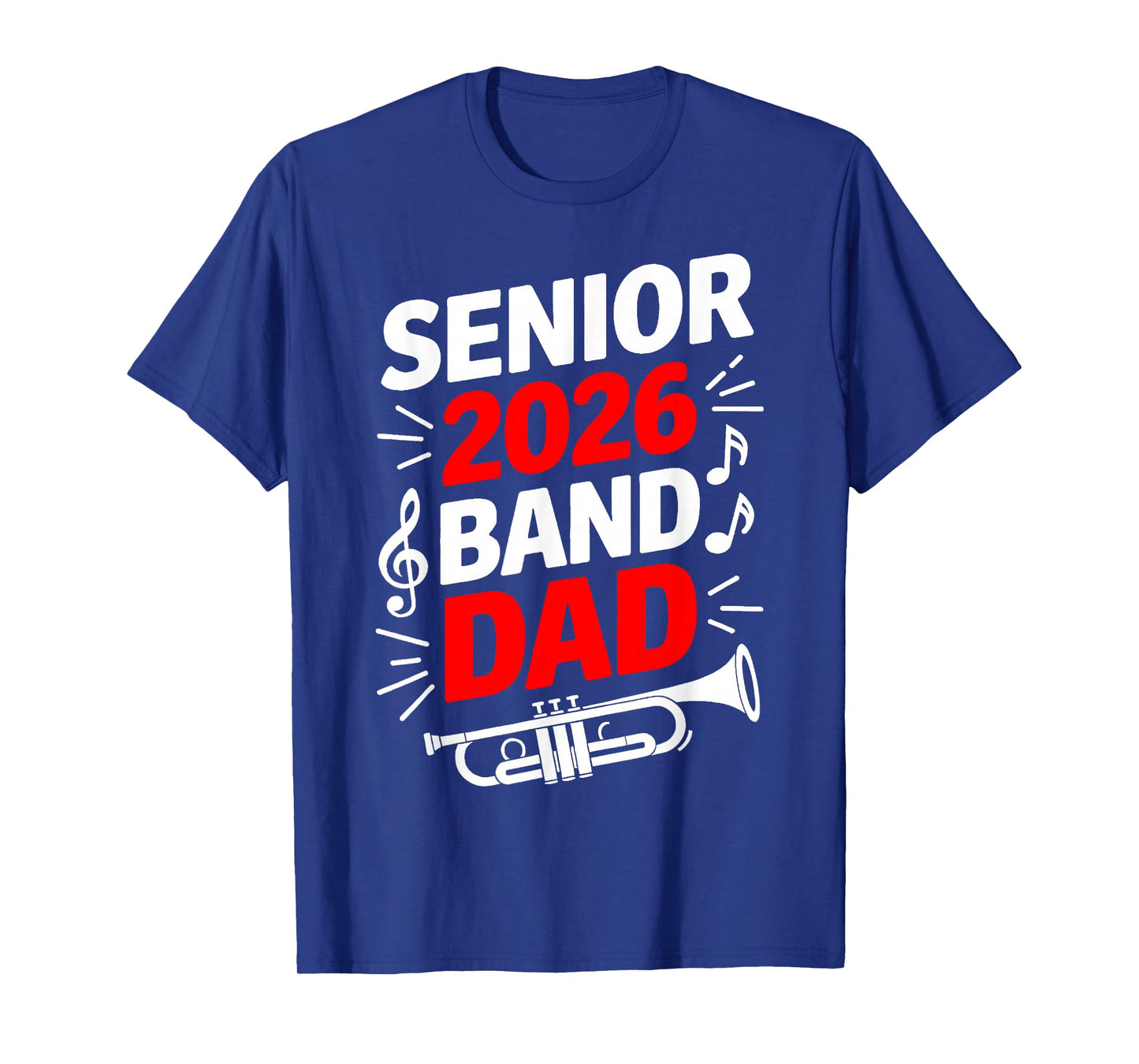 Senior 2026 Band Dad Marching Band Class Of 2026 Papa Red T-Shirt