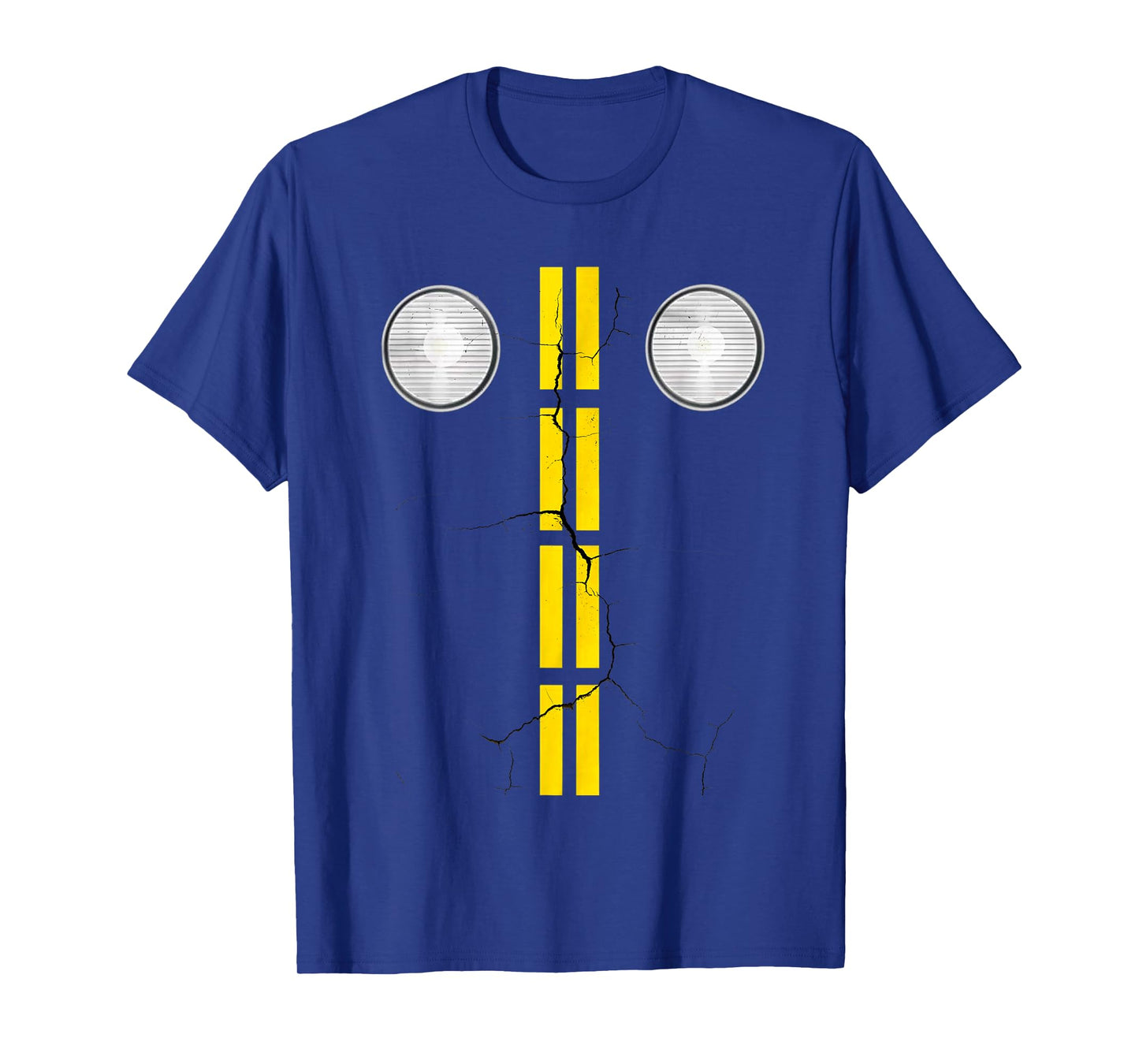 Funny headlights with street markings, Halloween T-Shirt